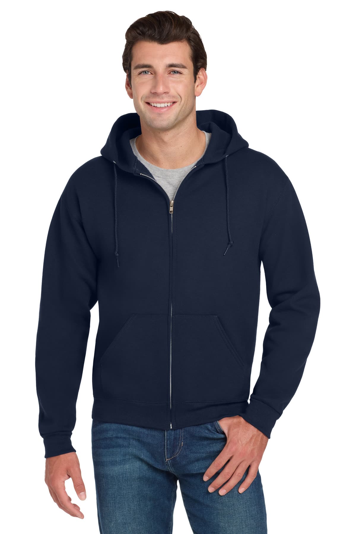 DISCONTINUED Jerzees Super Sweats NuBlend - Full-Zip Hooded Sweatshirt.  4999M