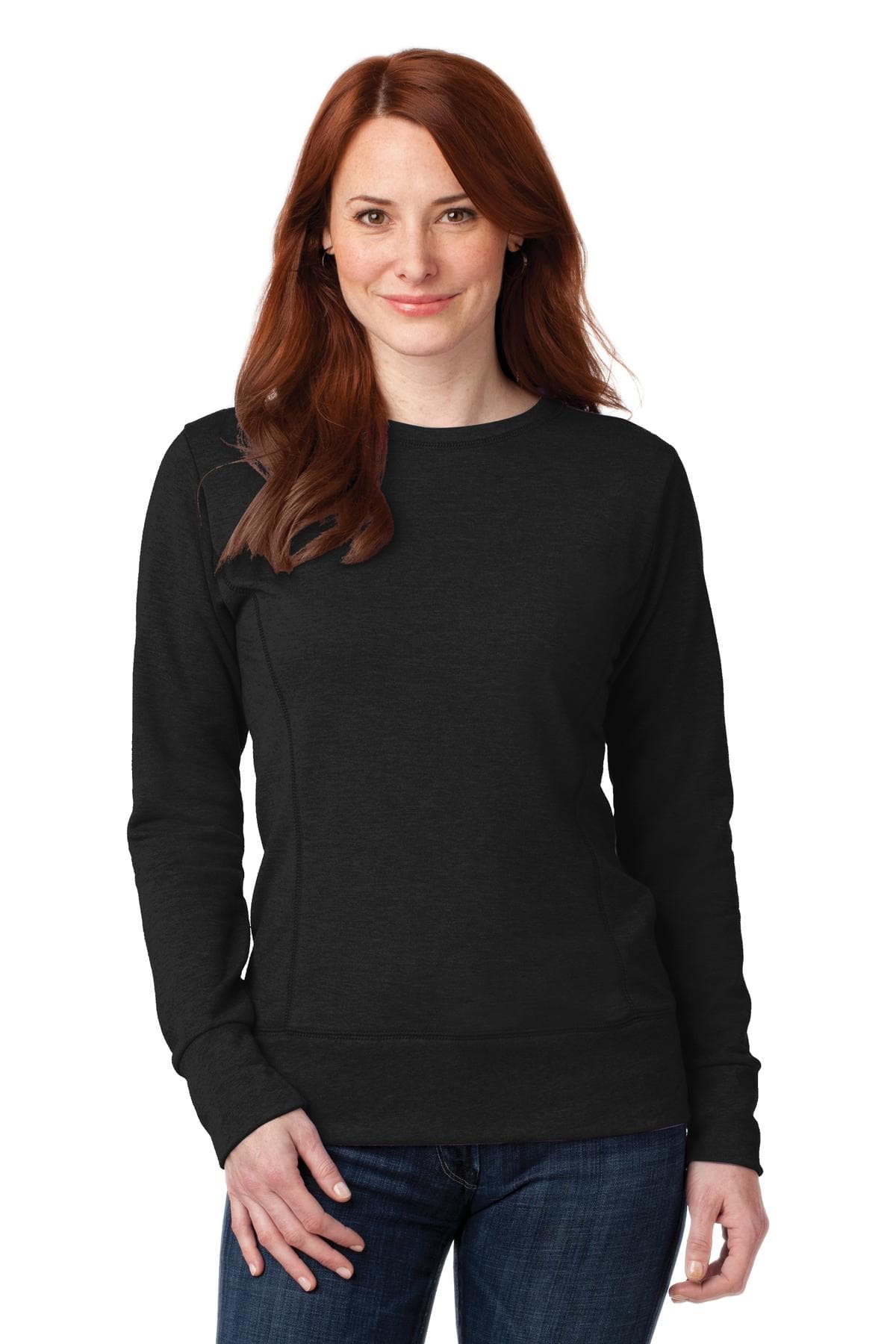 DISCONTINUED Anvil Ladies French Terry Crewneck Sweatshirt. 72000L