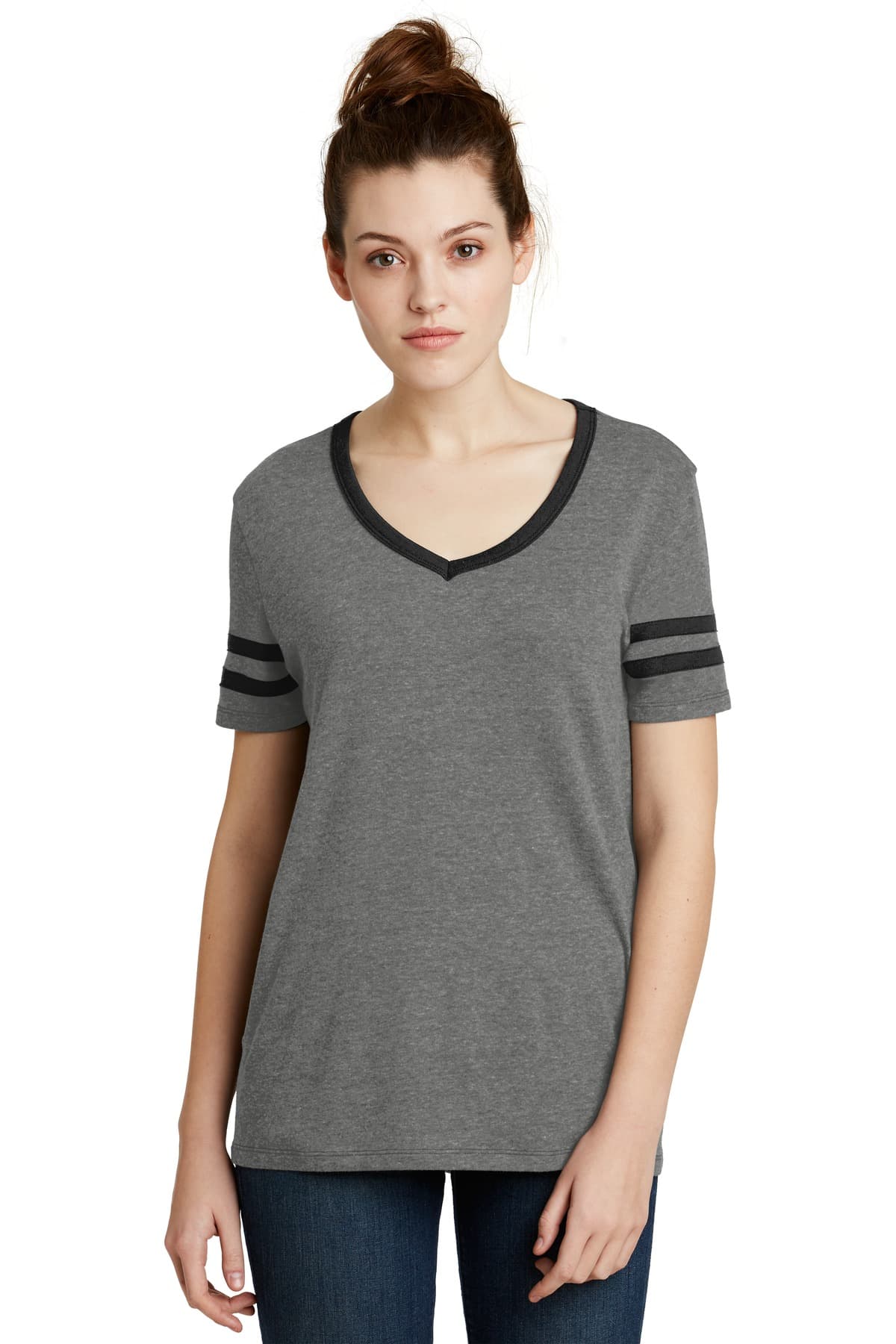 DISCONTINUED Alternative Women's Varsity Vintage 50/50 Tee. AA5058