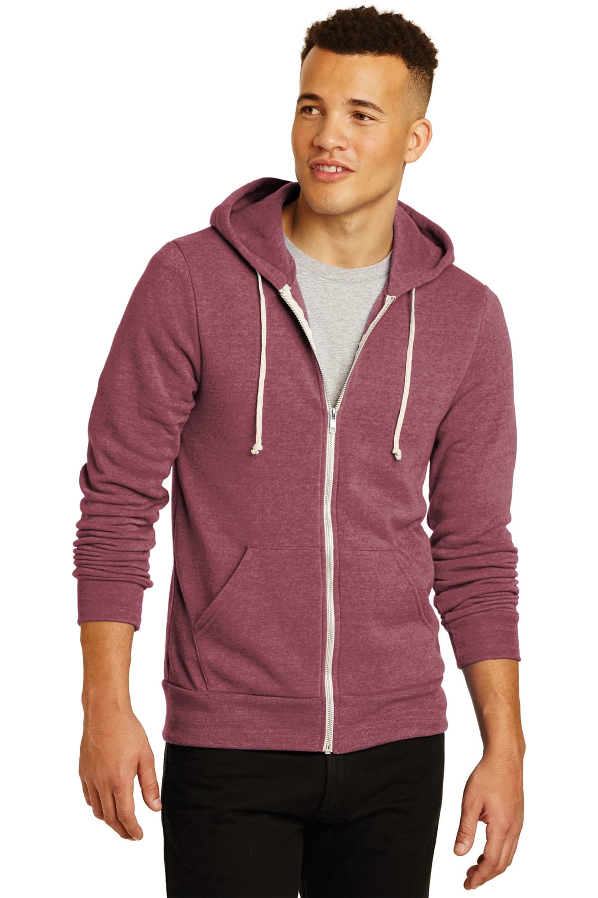 DISCONTINUED Alternative  Rocky Eco-Fleece Zip Hoodie. AA9590