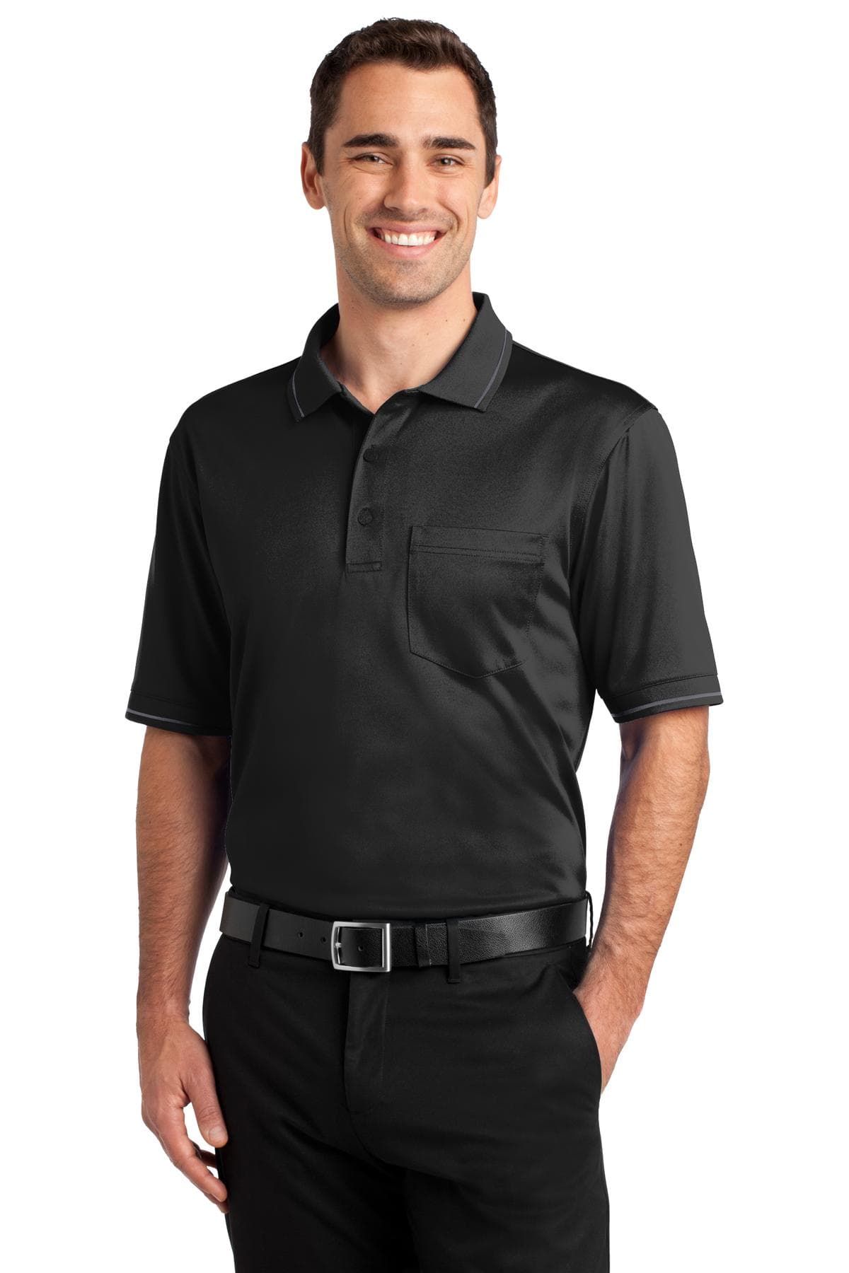DISCONTINUED CornerStone Select Snag-Proof Tipped Pocket Polo. CS415
