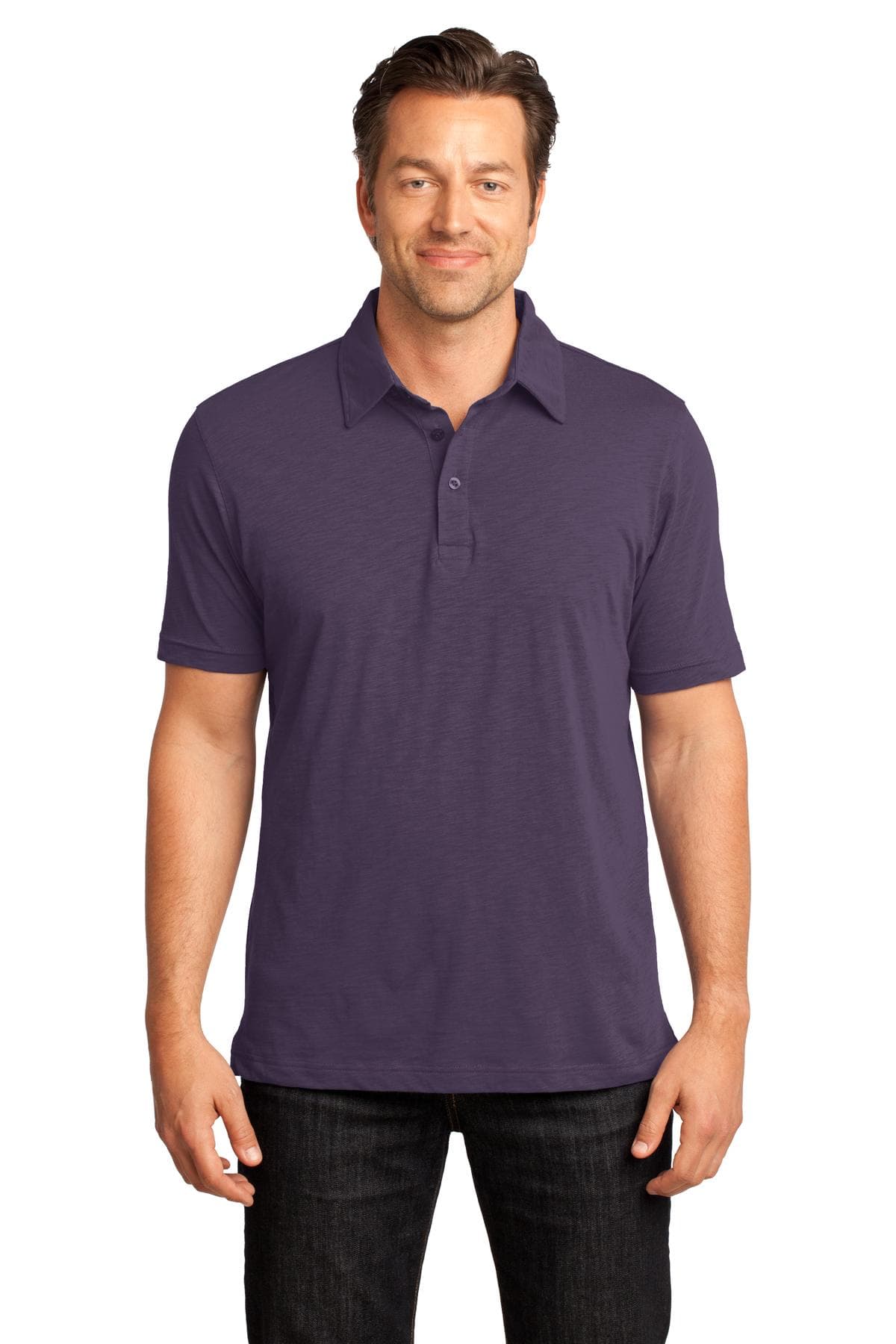 DISCONTINUED District Made - Mens Slub Polo. DM350