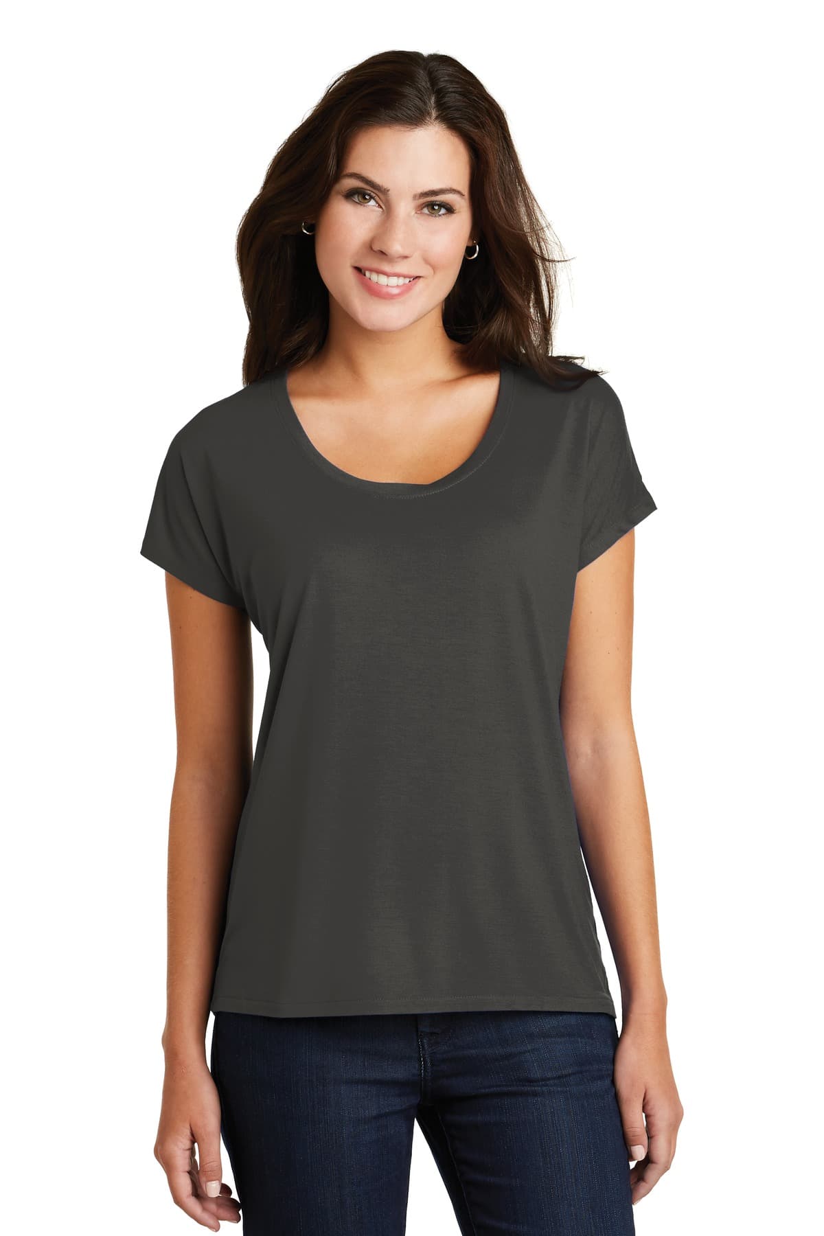 DISCONTINUED District  Women's Drapey Dolman Tee. DM412