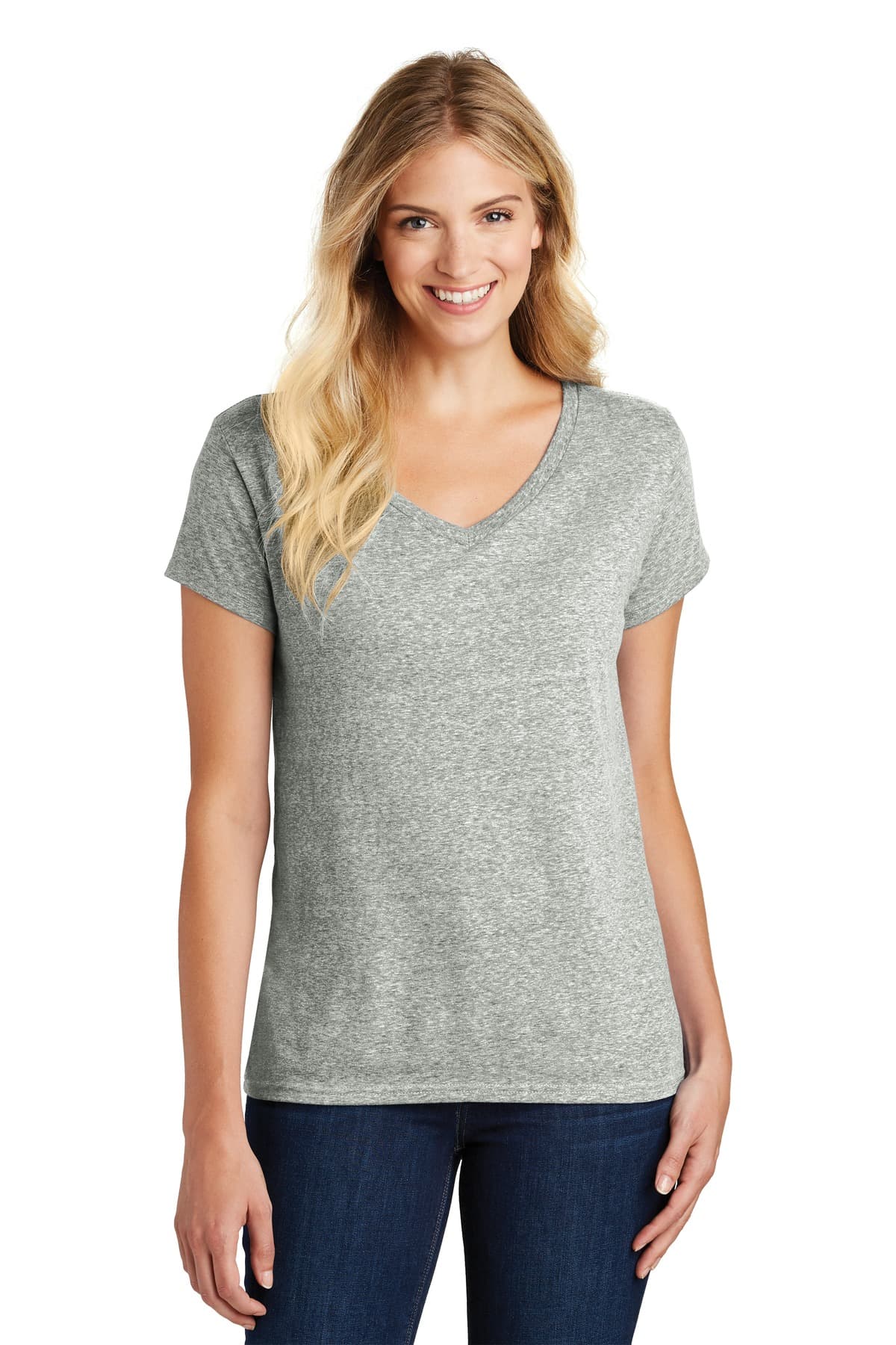 DISCONTINUED District  Women's Astro V-Neck Tee. DM465A
