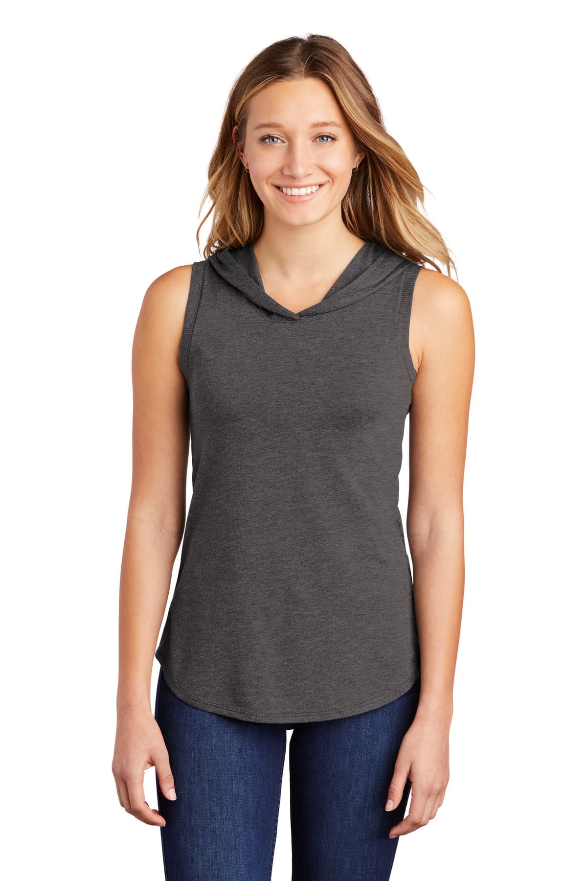DISCONTINUED District  Women's Perfect Tri  Sleeveless Hoodie DT1375