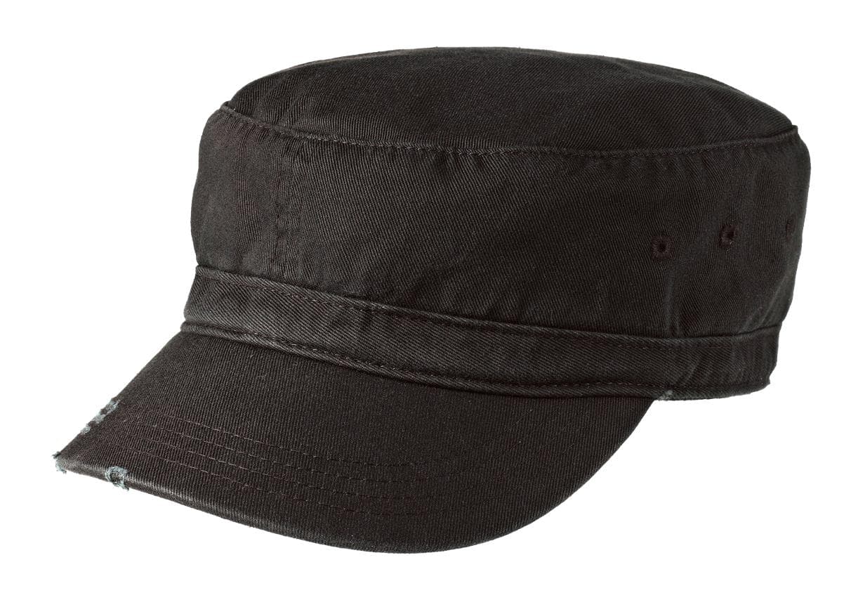DISCONTINUED District Distressed Military Hat.  DT605