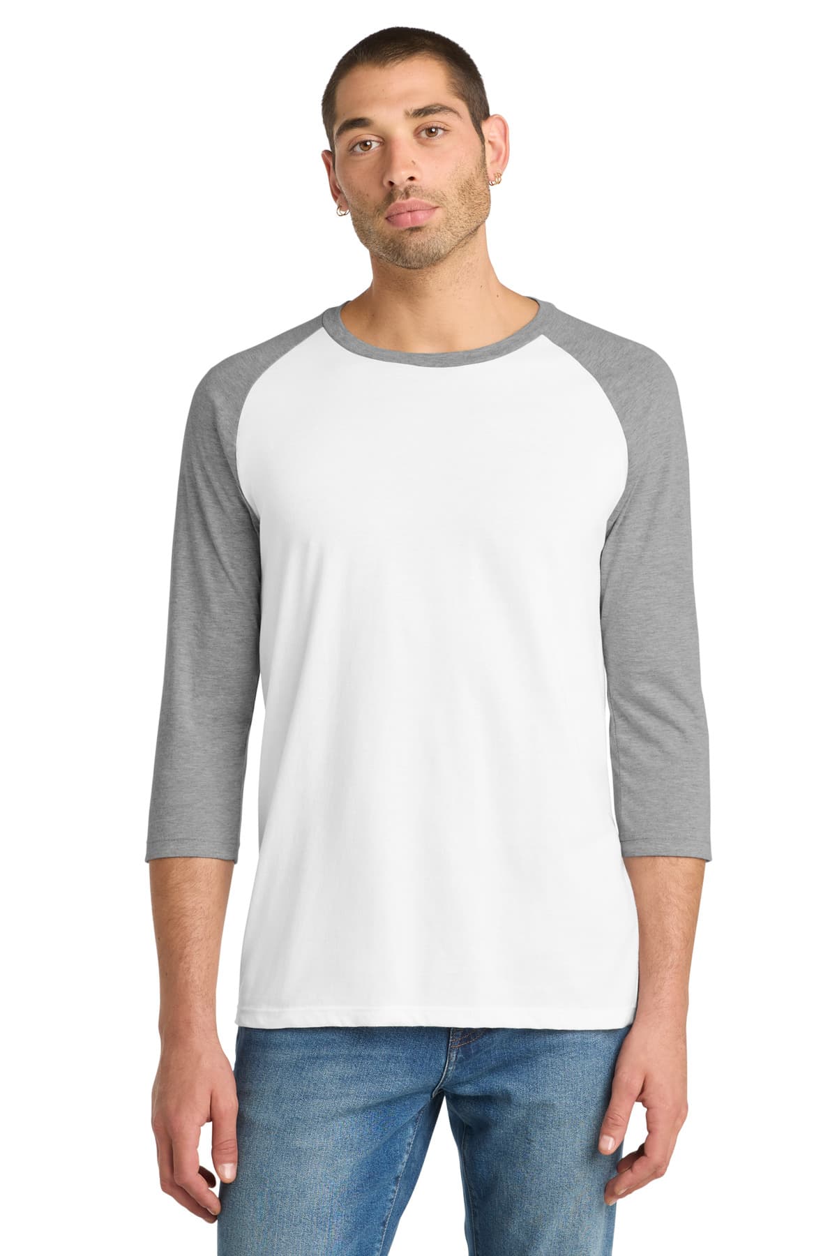 DISCONTINUED District Very Important Tee 3/4-Sleeve Raglan. DT6210