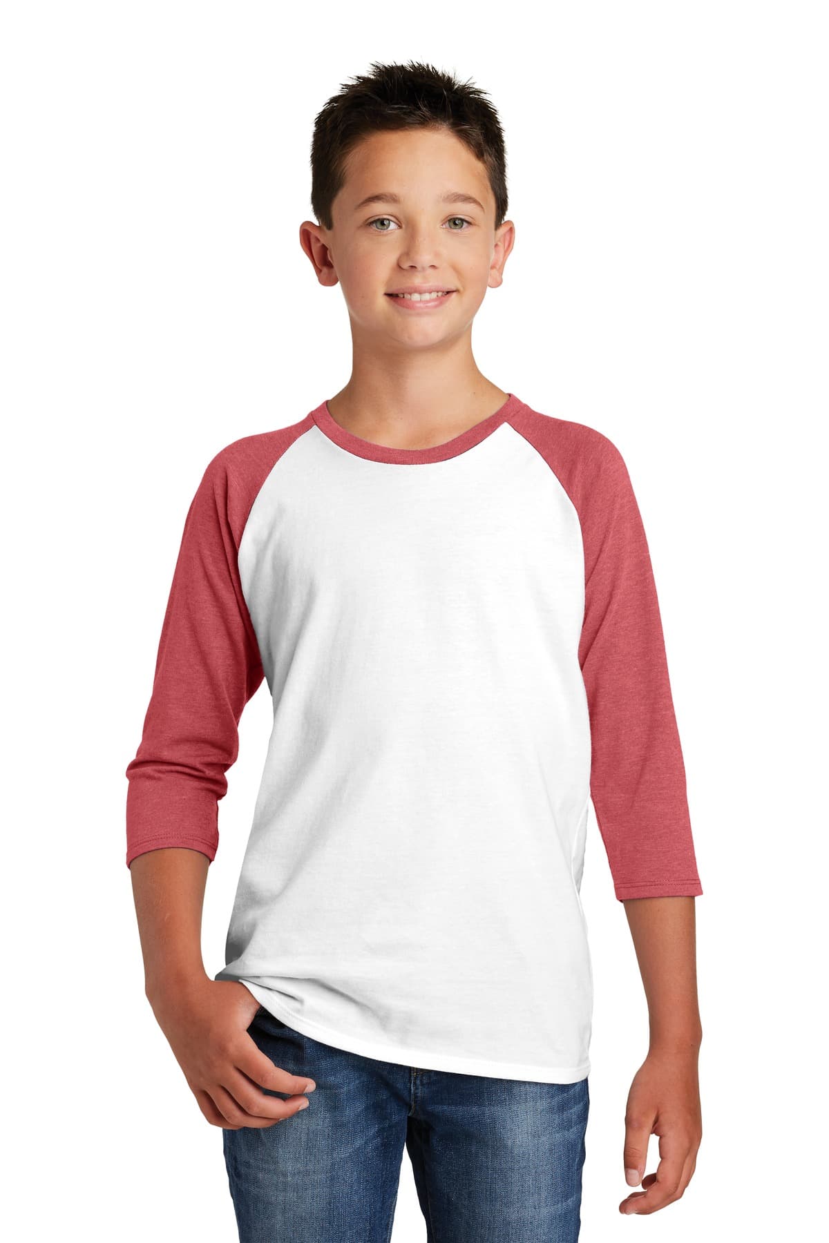 DISCONTINUED District  Youth Very Important Tee  3/4-Sleeve . DT6210Y