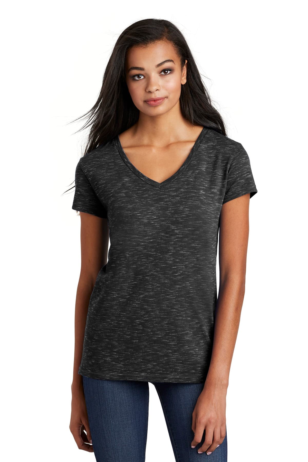DISCONTINUED District  Women's Medal V-Neck Tee. DT664