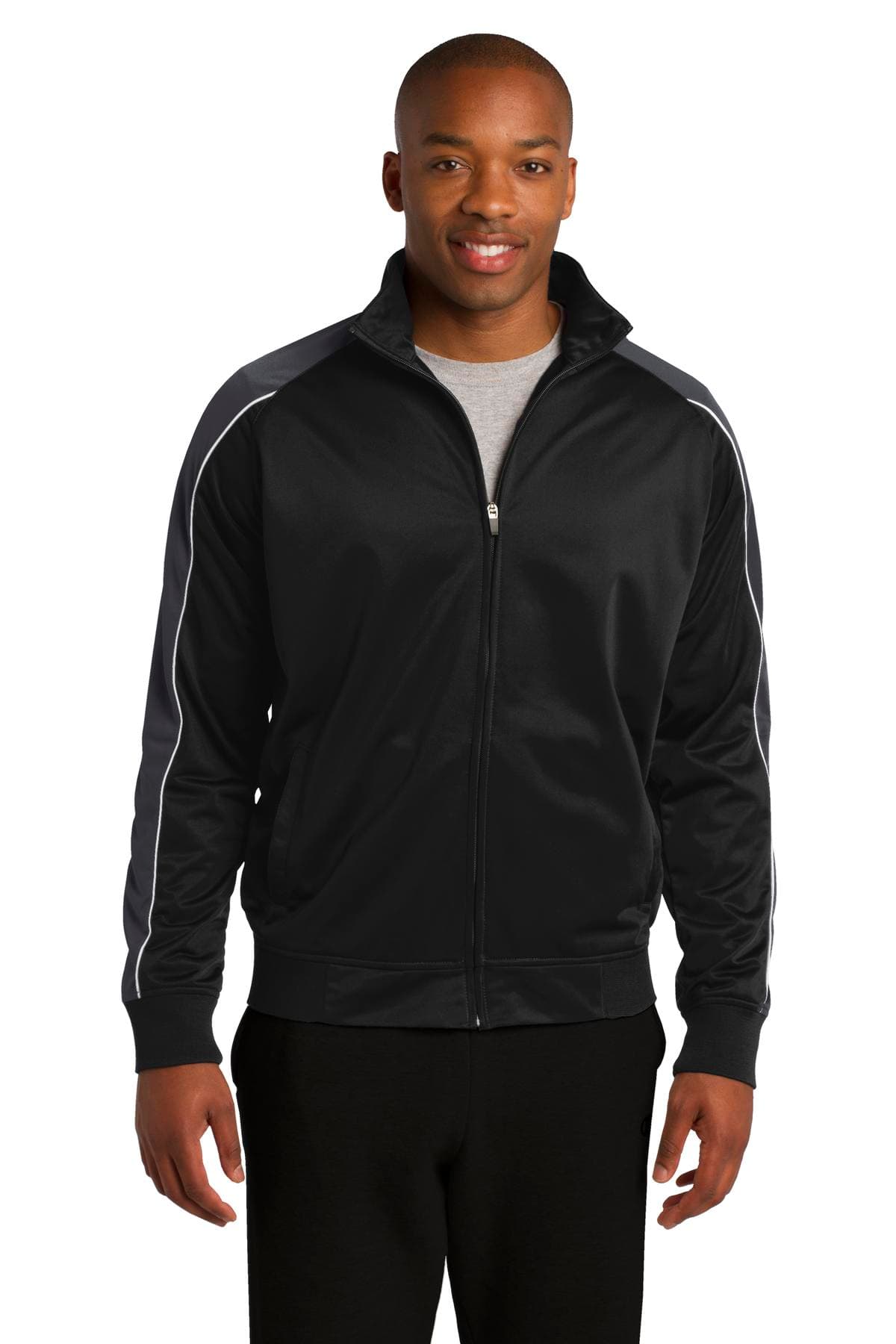 DISCONTINUED Sport-Tek Piped Tricot Track Jacket. JST92