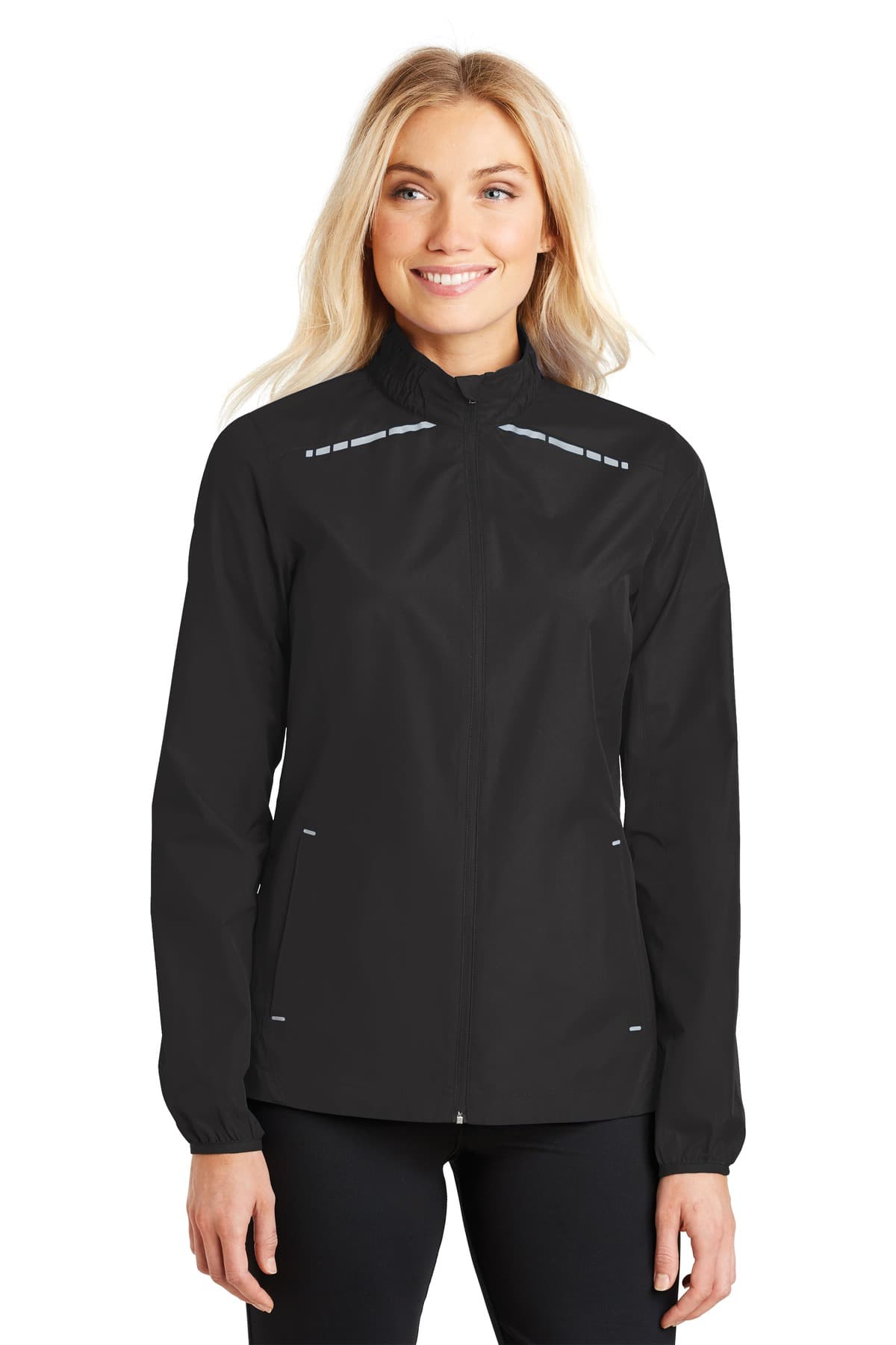 DISCONTINUED Port Authority Ladies Zephyr Reflective Hit Full-Zip Jacket. L345