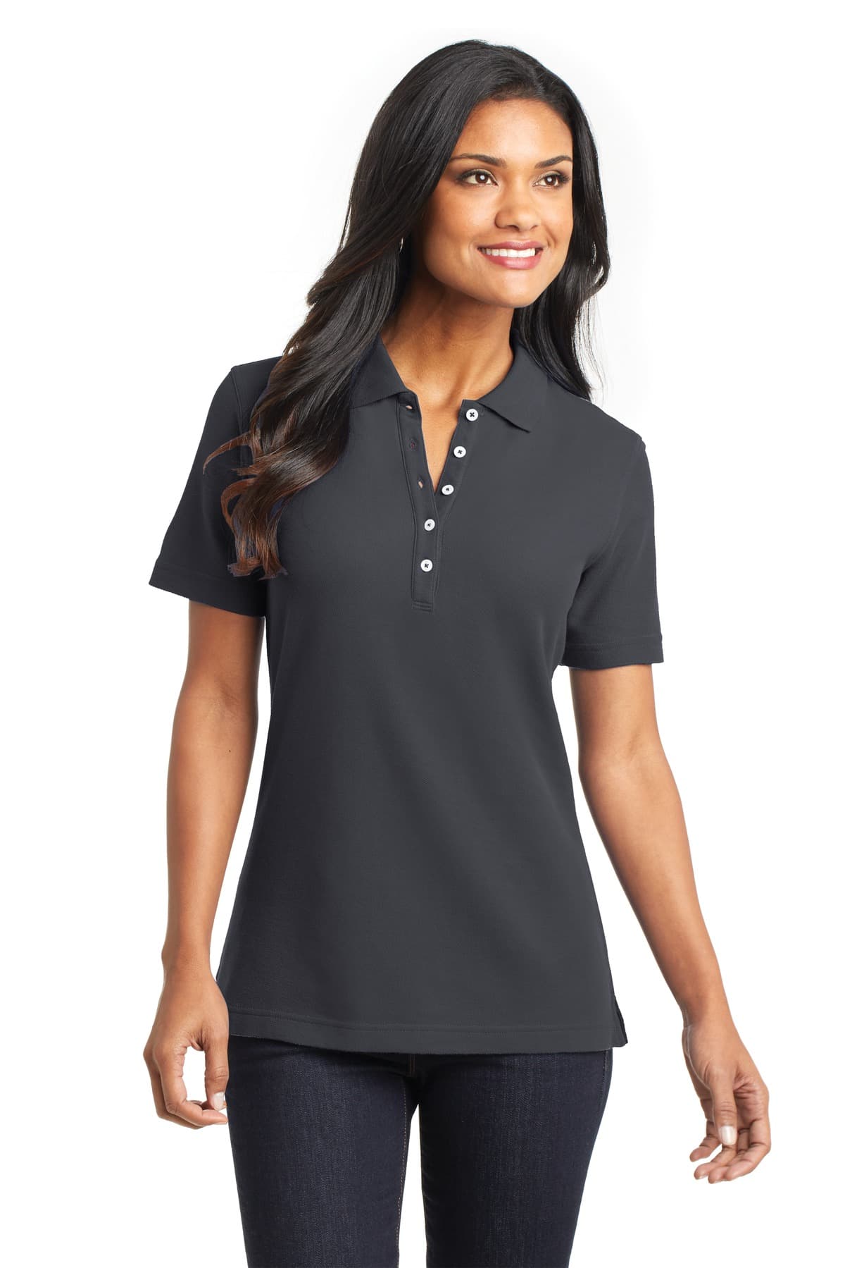 DISCONTINUED Port Authority Ladies EZCotton Pique Polo. L800