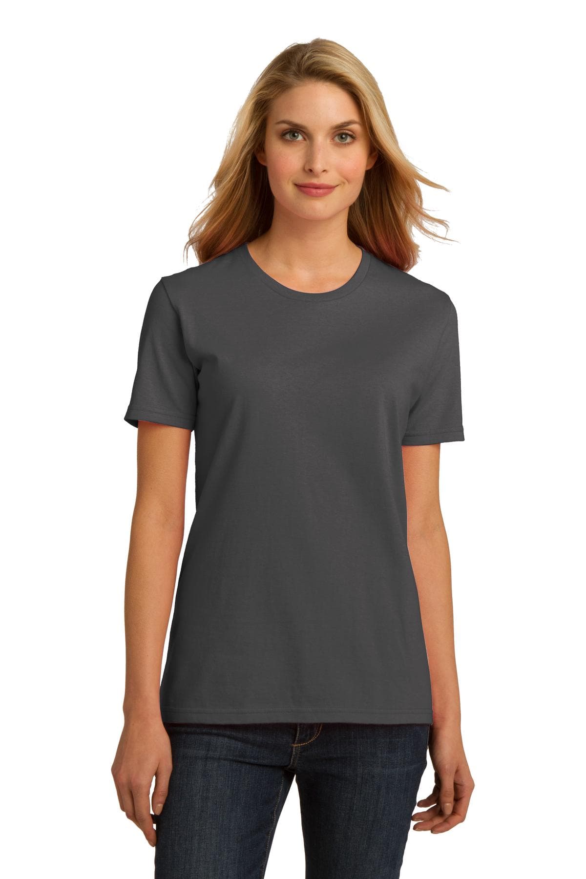 DISCONTINUED Port & Company Ladies Essential 100% Organic Ring Spun Cotton T-Shirt. LPC150ORG