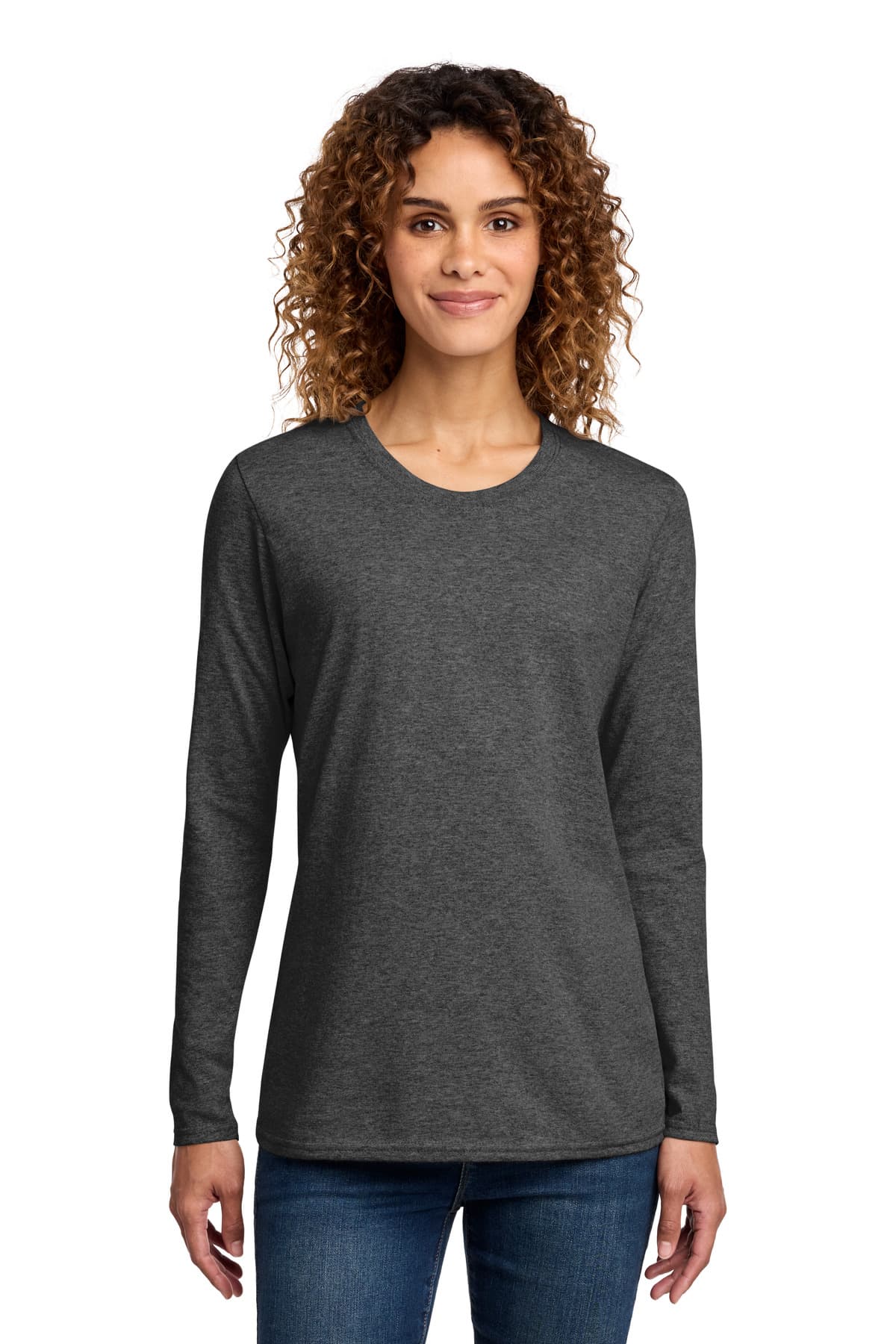 Port & Co Women's Long Sleeve Core Cotton Tee. LPC54LS