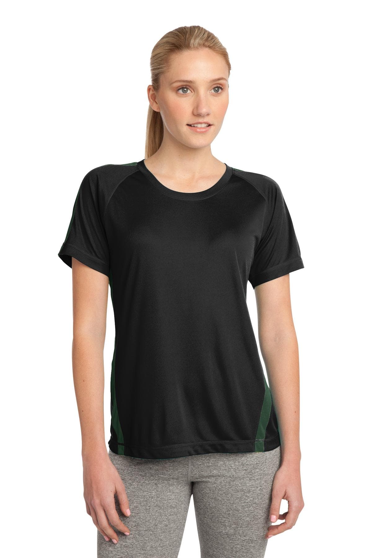DISCONTINUED Sport-Tek Ladies Colorblock PosiCharge Competitor Tee. LST351
