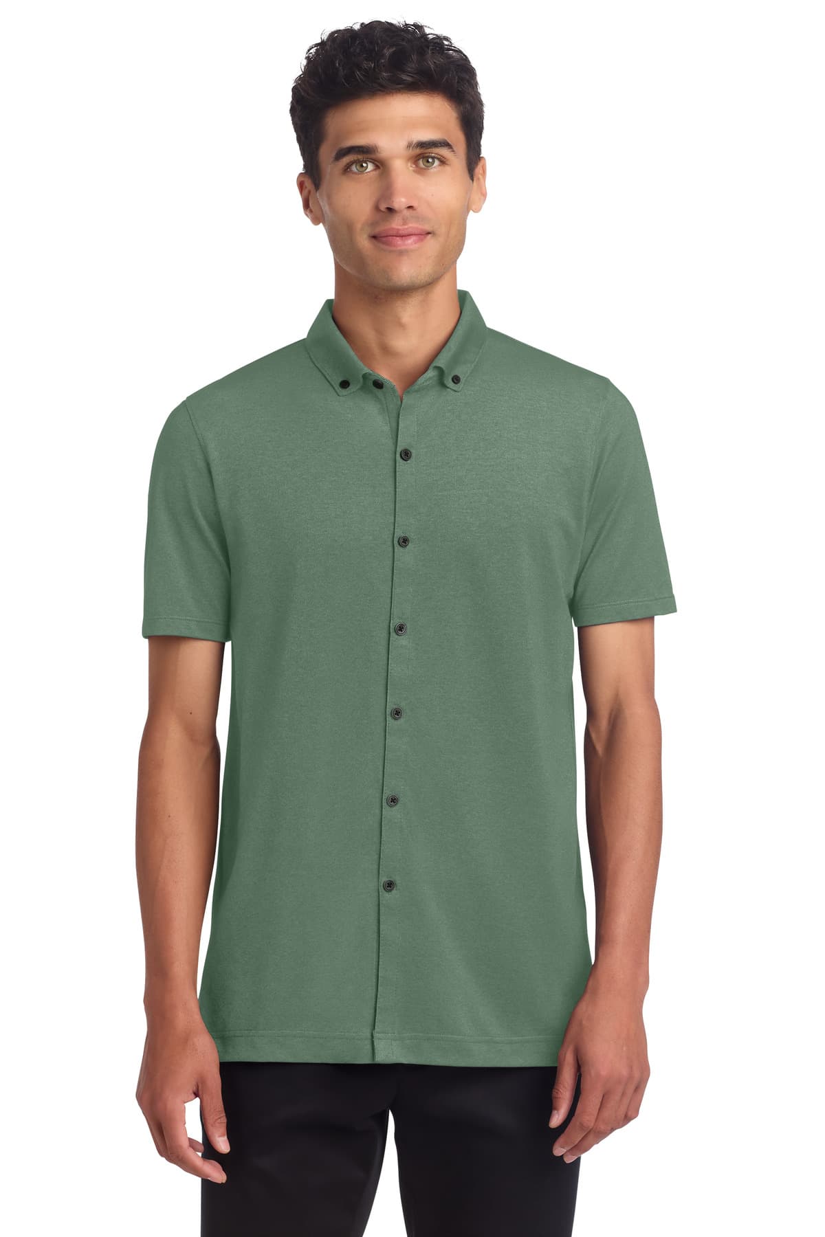 Mercer+Mettle Stretch Pique Full-Button Polo MM1006