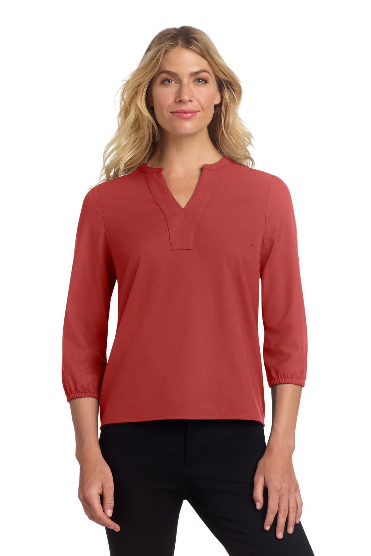 Mercer+Mettle Women's Stretch Crepe 3/4-Sleeve Blouse MM2011