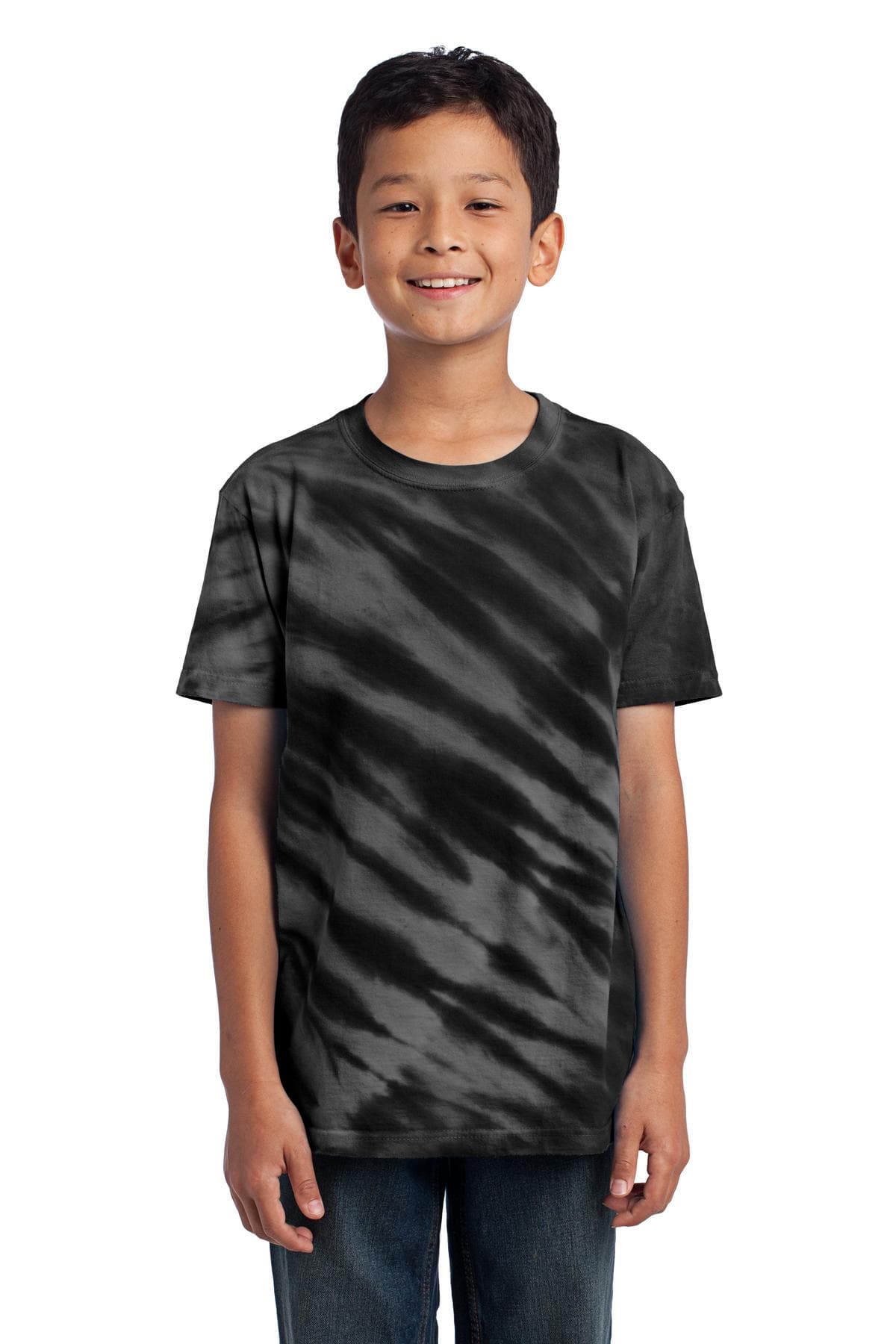 DISCONTINUED Port & Company - Youth Tiger Stripe Tie-Dye Tee. PC148Y
