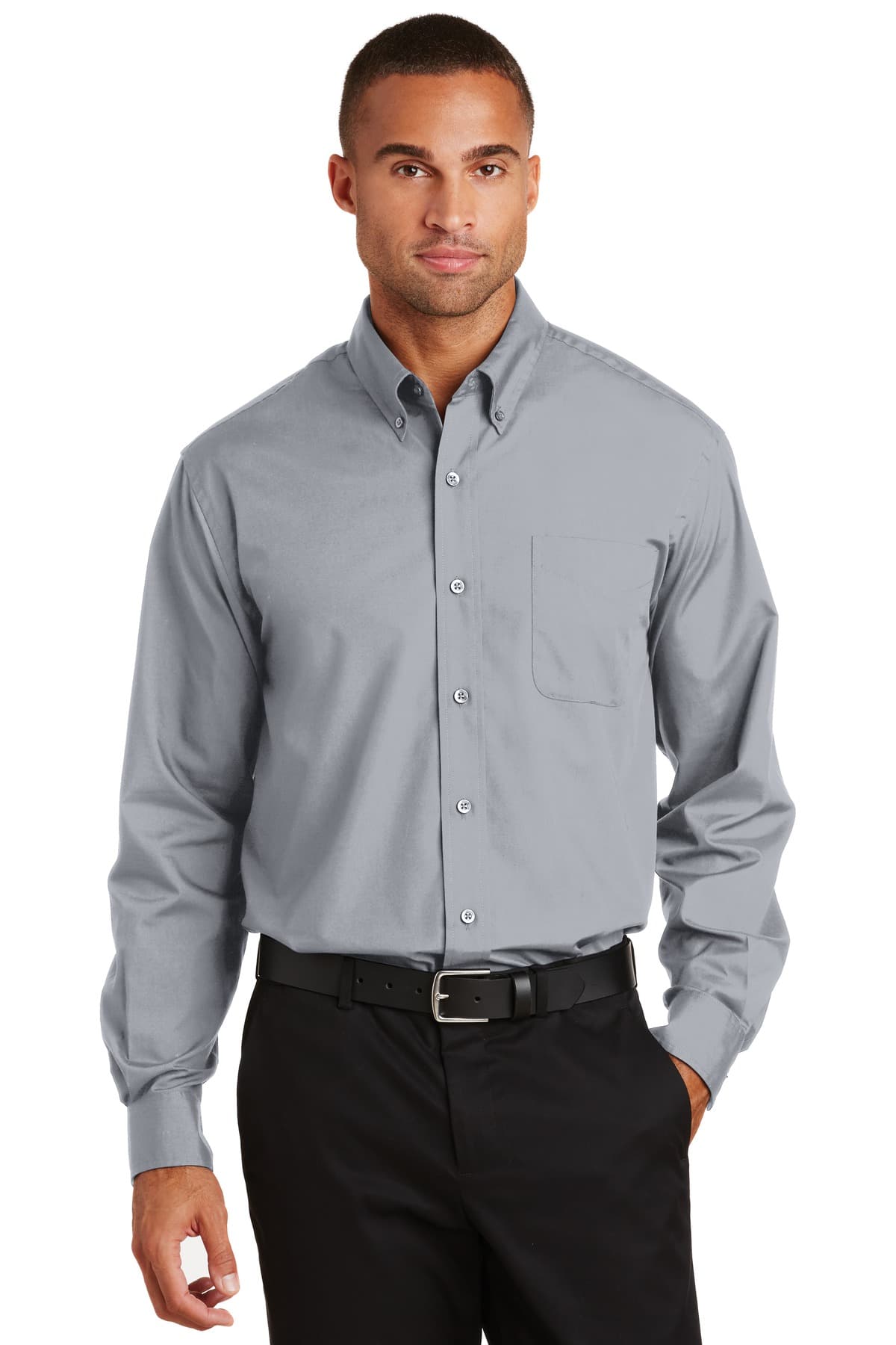 DISCONTINUED Port Authority Long Sleeve Value Poplin Shirt. S632