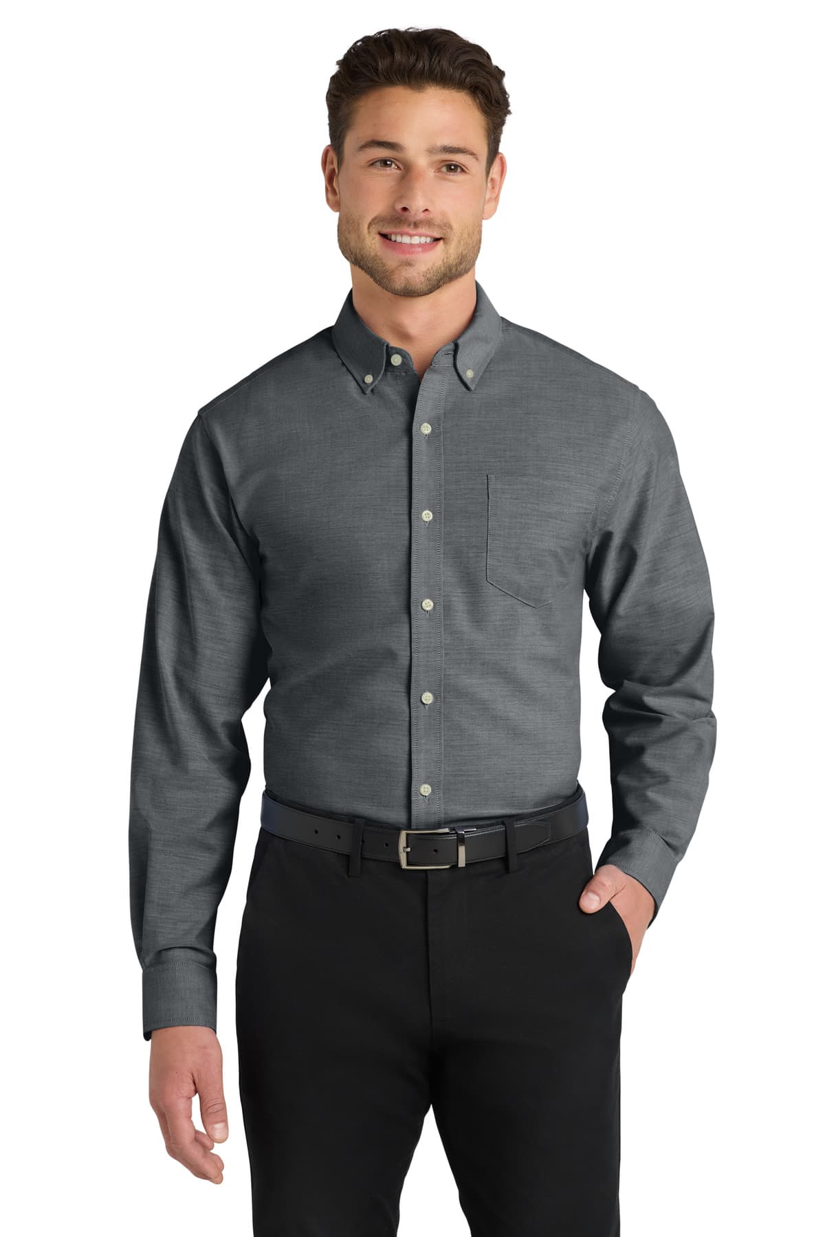 DISCONTINUED Port Authority   Untucked Fit SuperPro  Oxford  S651