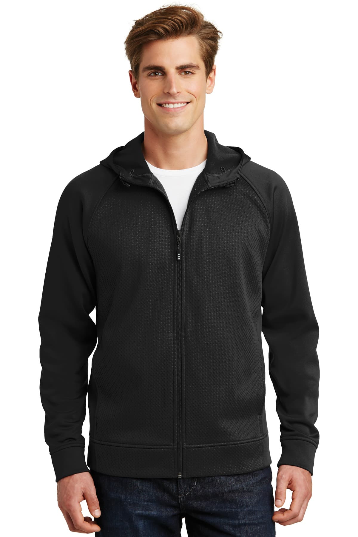 DISCONTINUED Sport-Tek Rival Tech Fleece Full-Zip Hooded Jacket. ST295