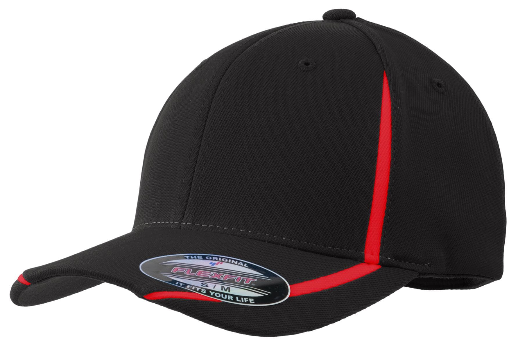 DISCONTINUED Sport-Tek Flexfit Performance Colorblock Cap. STC16