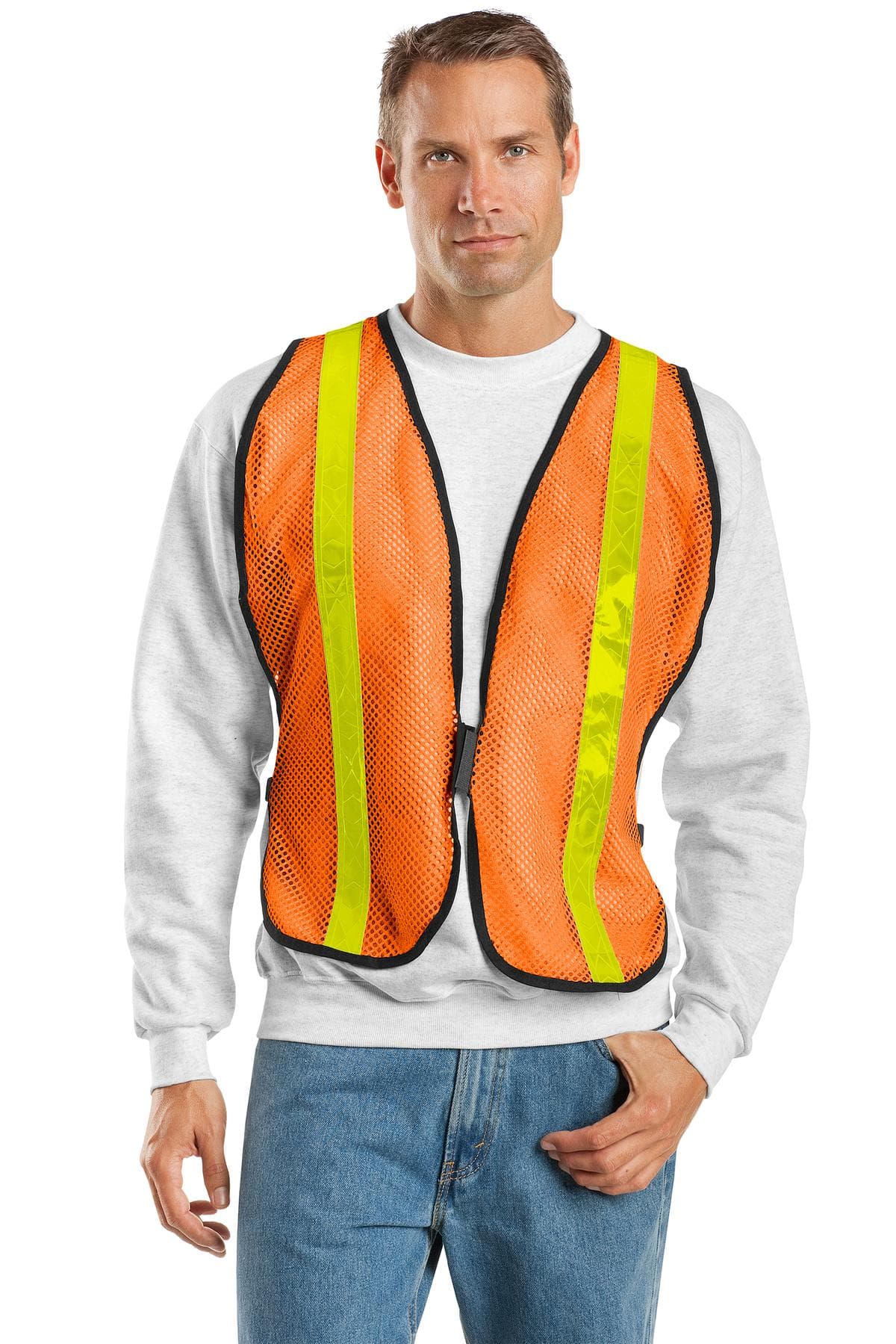 DISCONTINUED Port Authority Mesh Enhanced Visibility Vest.  SV02