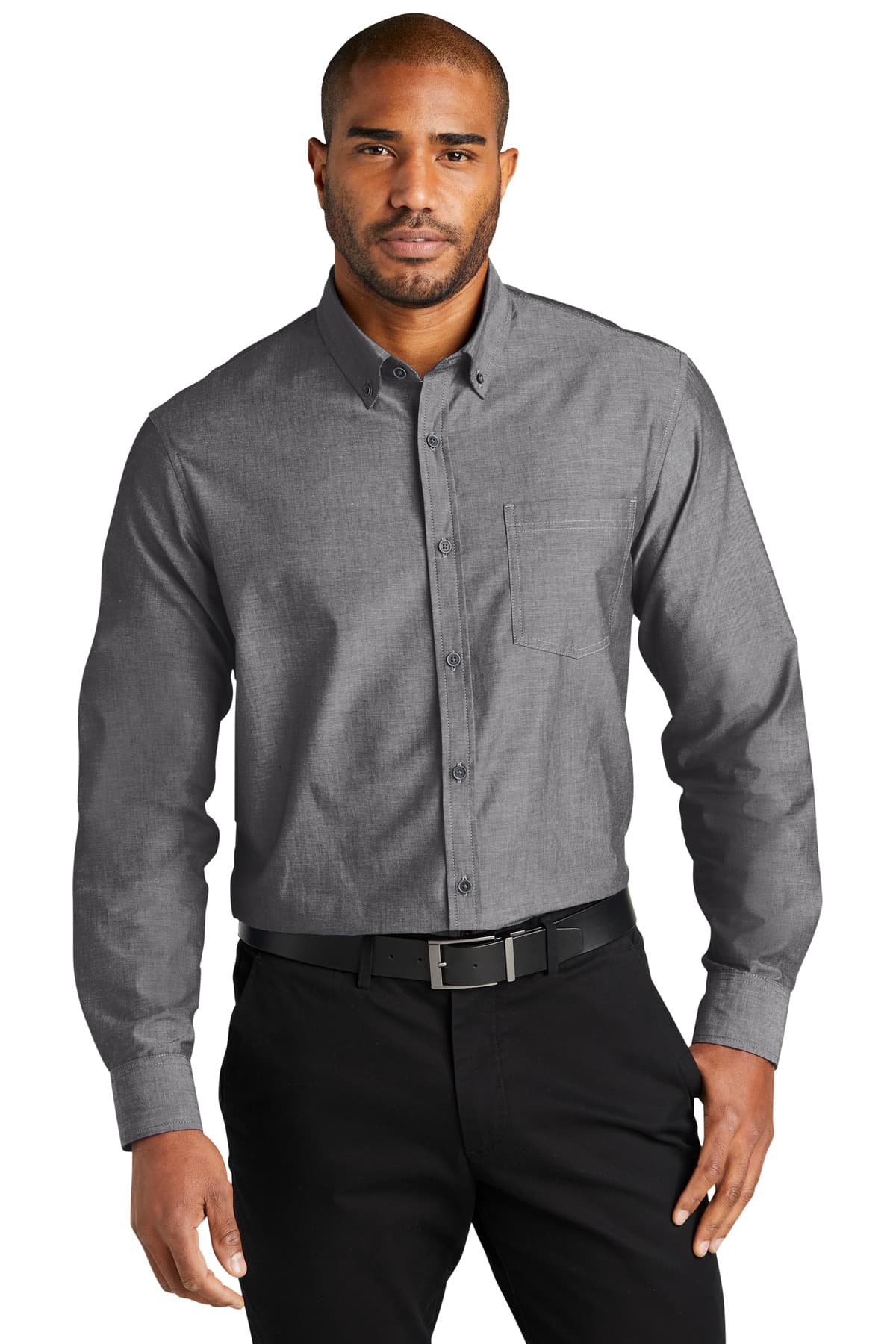 DISCONTINUED Port Authority Long Sleeve Chambray Easy Care Shirt W382