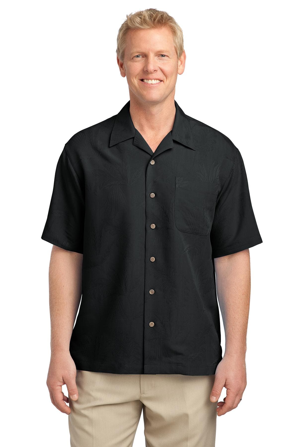 DISCONTINUED Port Authority Patterned Easy Care Camp Shirt. S536