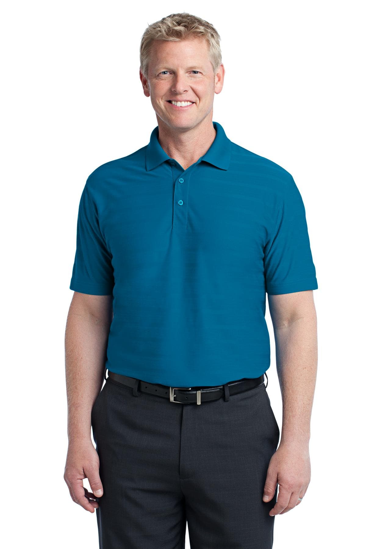 DISCONTINUED Port Authority Horizontal Texture Polo. K514