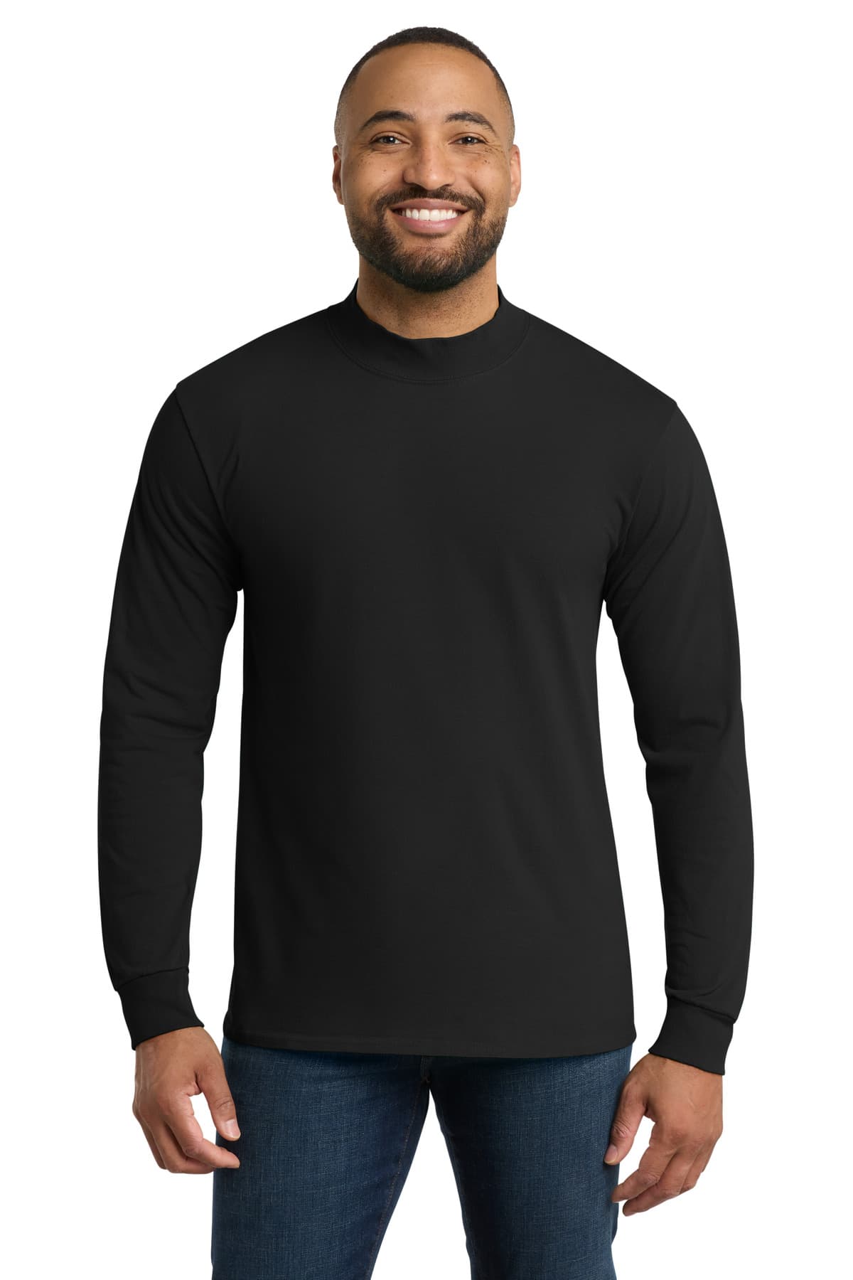 Port & Co Essential Mock Turtleneck.  PC61M