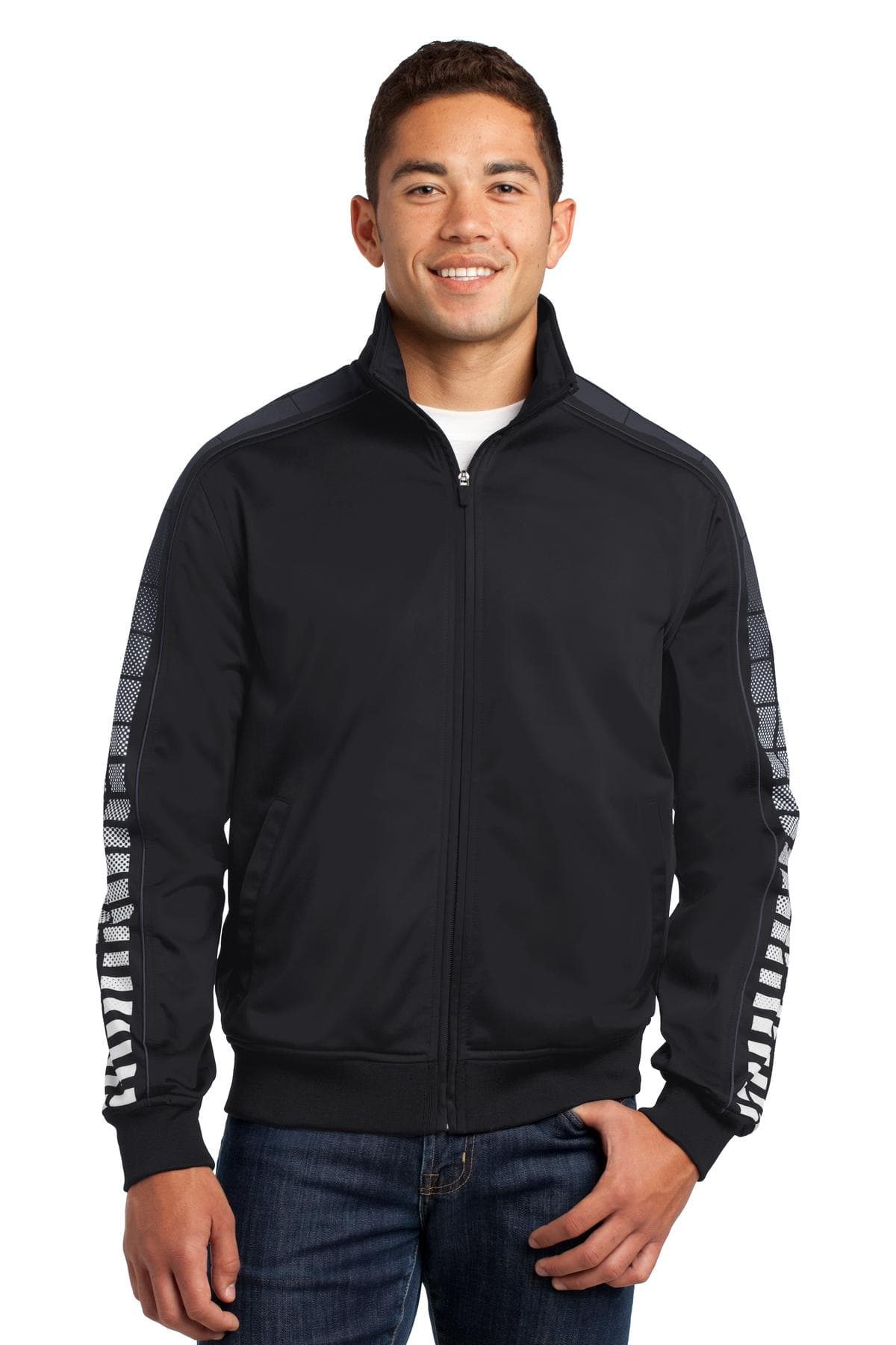 DISCONTINUED Sport-Tek Dot Sublimation Tricot Track Jacket. JST93