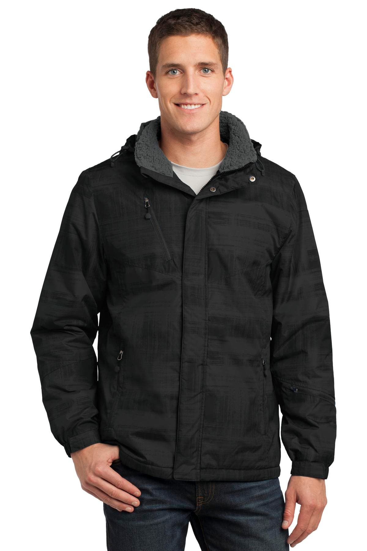 DISCONTINUED Port Authority Brushstroke Print Insulated Jacket. J320