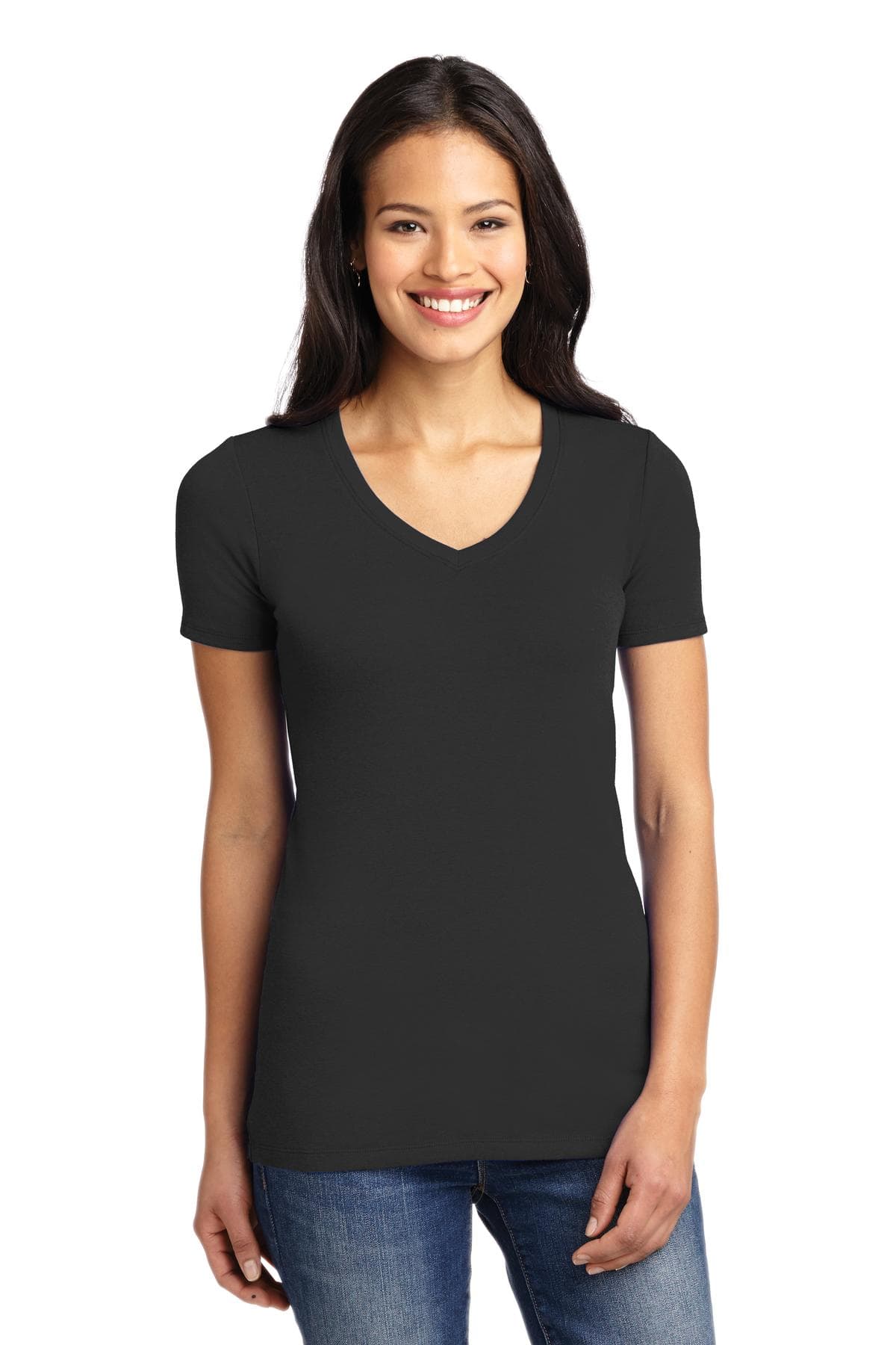 DISCONTINUED Port Authority Ladies Concept Stretch V-Neck Tee. LM1005