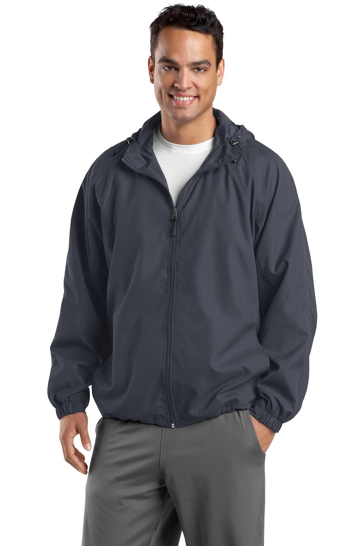 DISCONTINUED Sport-Tek Tall Hooded Raglan Jacket. TJST73