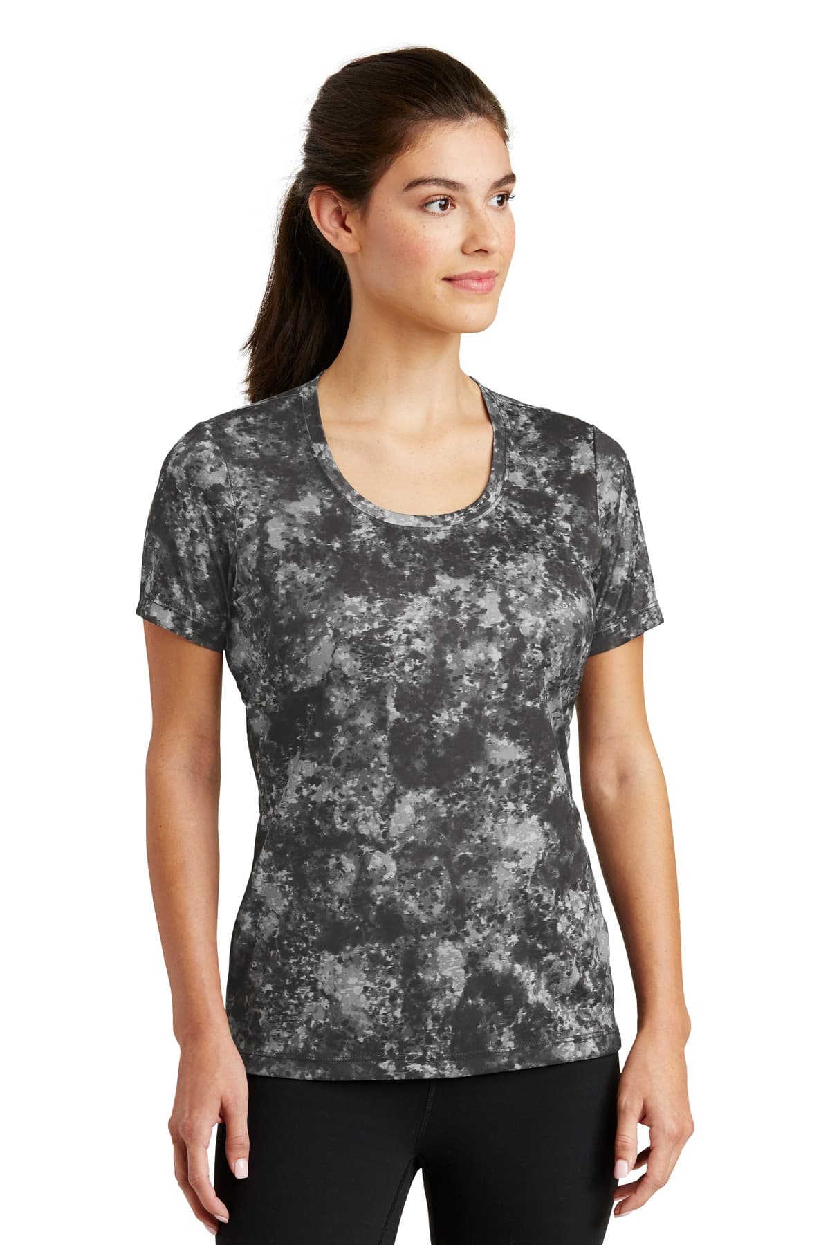 DISCONTINUED Sport-Tek Ladies Mineral Freeze Scoop Neck Tee. LST330