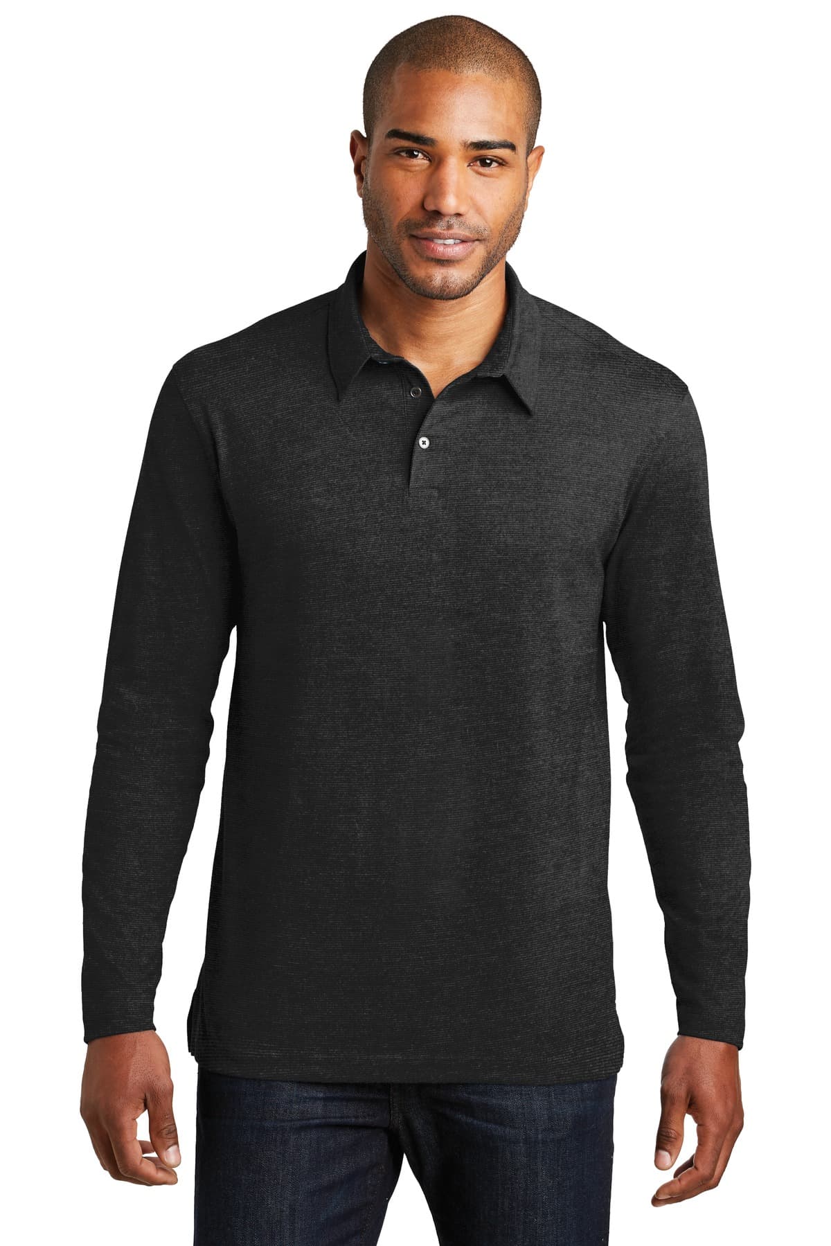 DISCONTINUED Port Authority Long Sleeve Meridian Cotton Blend Polo. K577LS