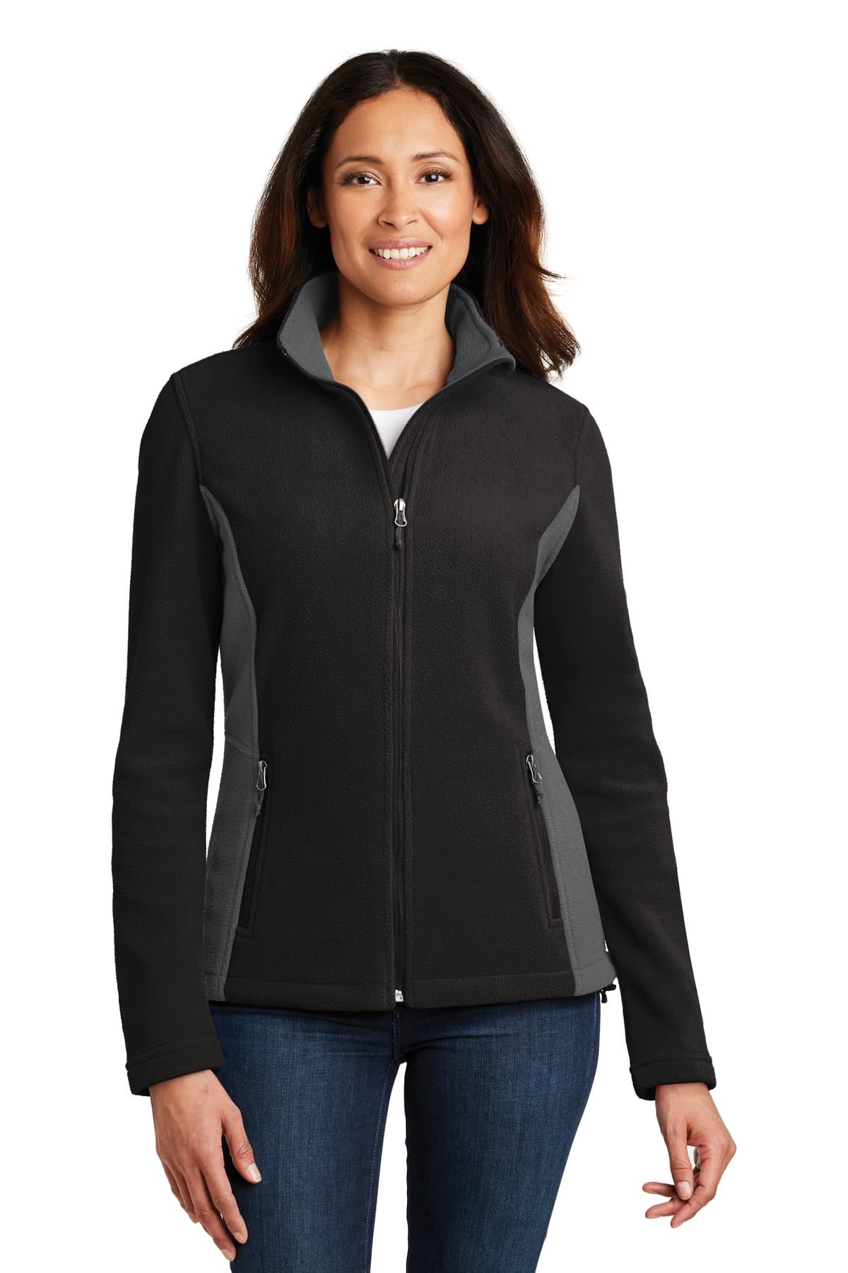 DISCONTINUED Port Authority Women's Colorblock Value Fleece Jacket. L216