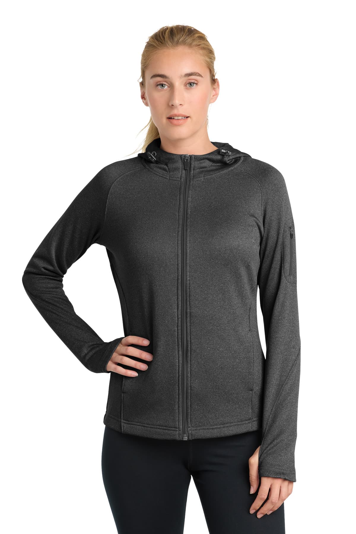 DISCONTINUED Sport-Tek Women's Tech Fleece Full-Zip Hooded Jacket. L248