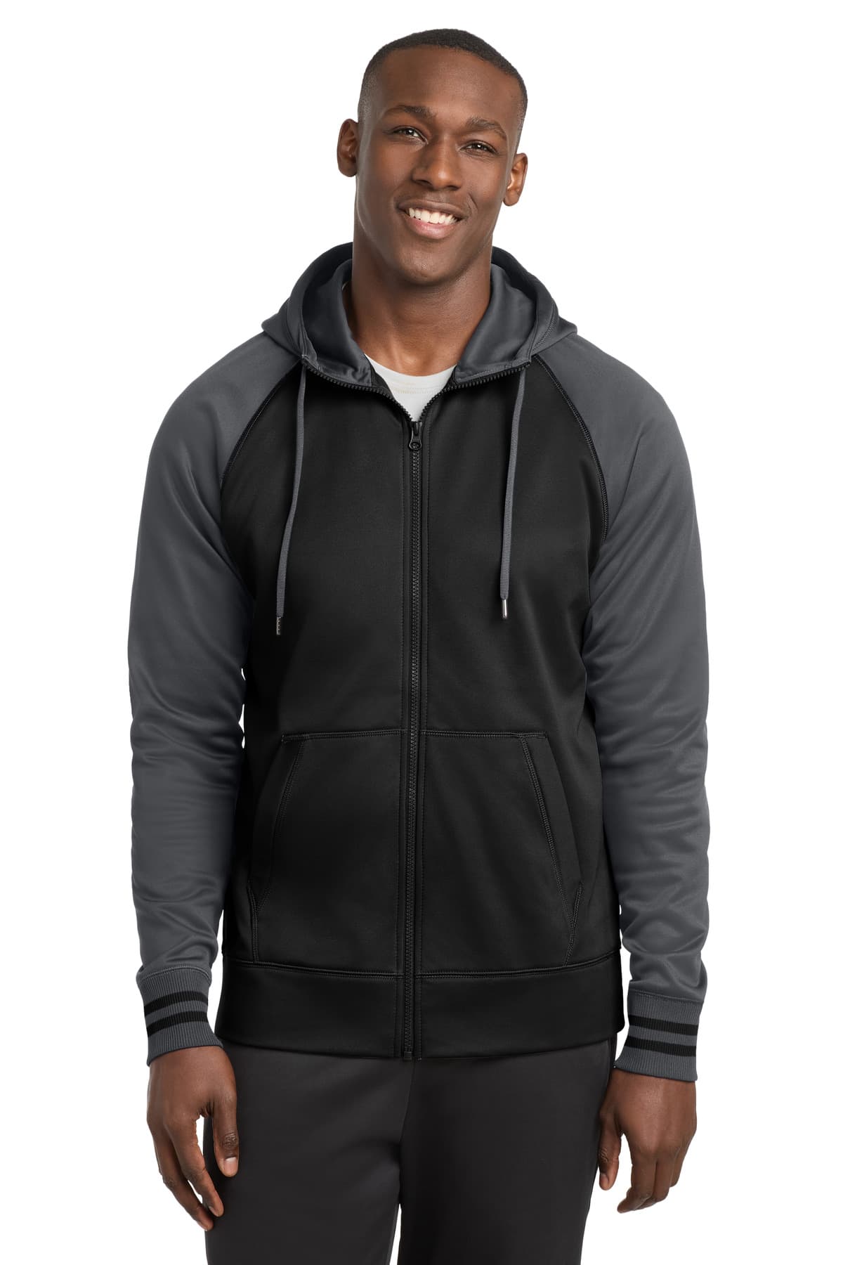 Sport-Tek Sport-Wick Varsity Fleece Full-Zip Hooded Jacket. ST236