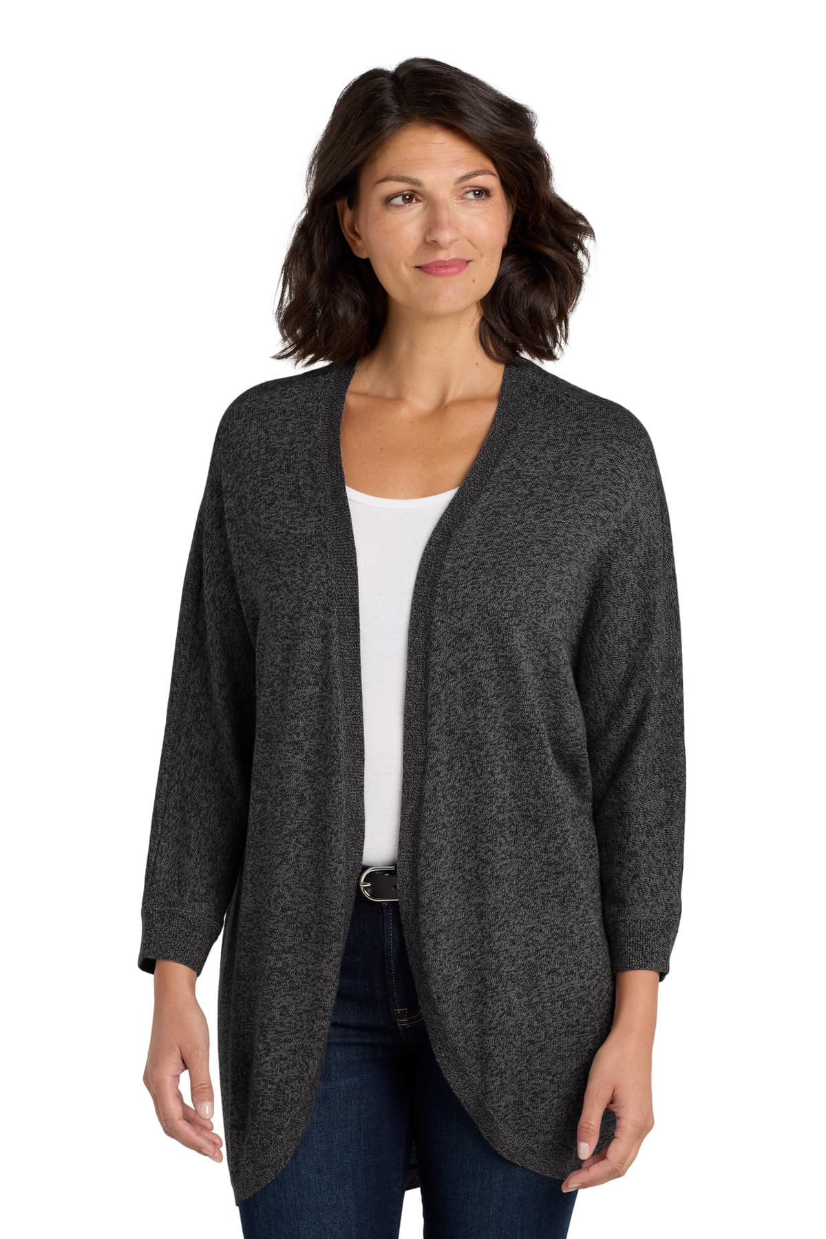 DISCONTINUED Port Authority  Women's Marled Cocoon Sweater. LSW416