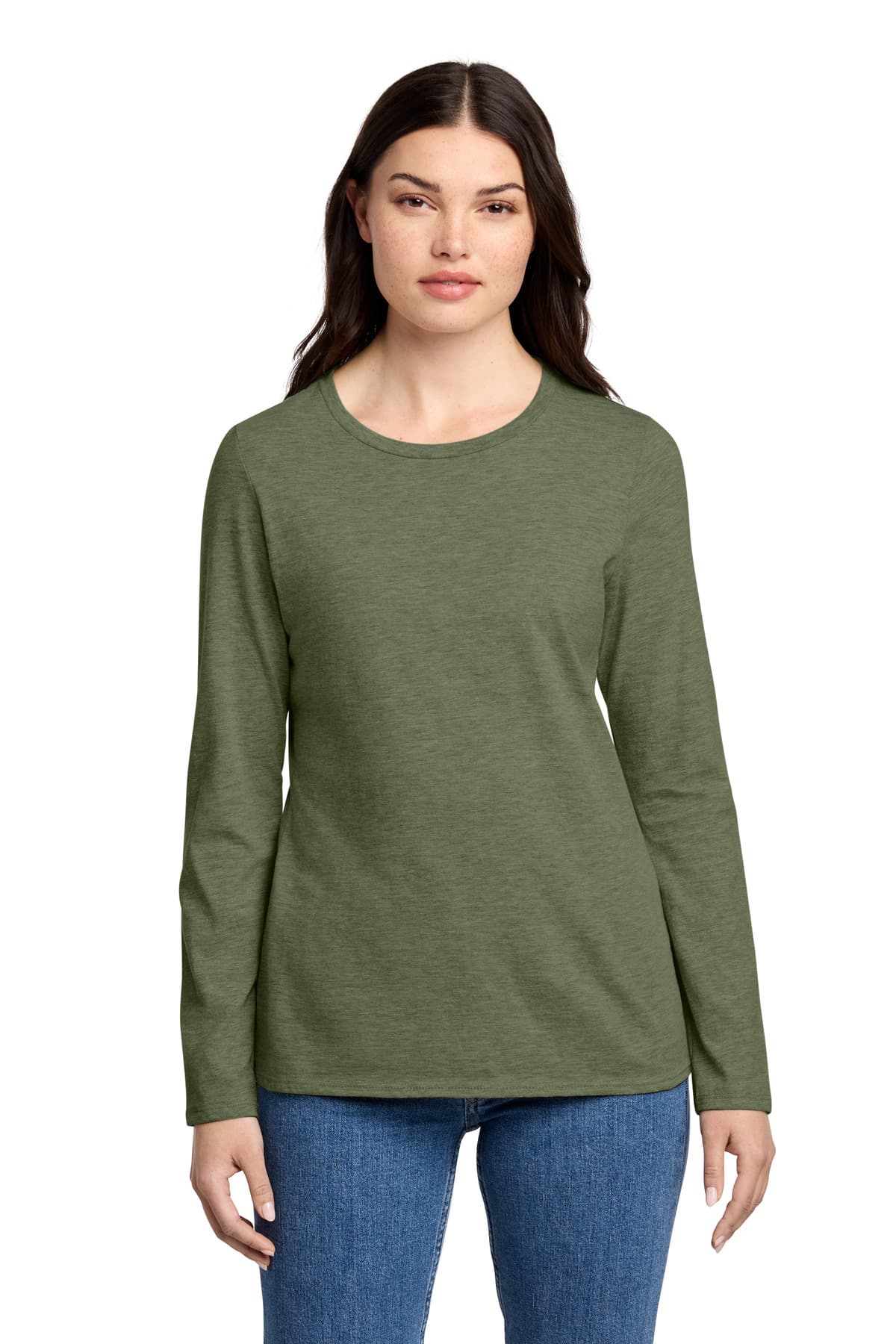 District Women's Perfect Blend CVC Long Sleeve Tee DT110