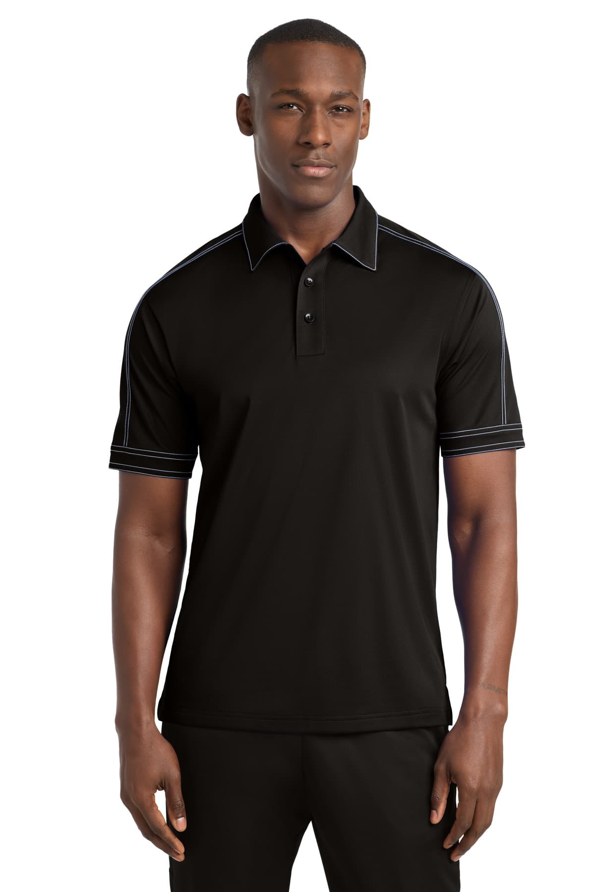 DISCONTINUED Sport-Tek Contrast Stitch Micropique Sport-Wick Polo. ST659