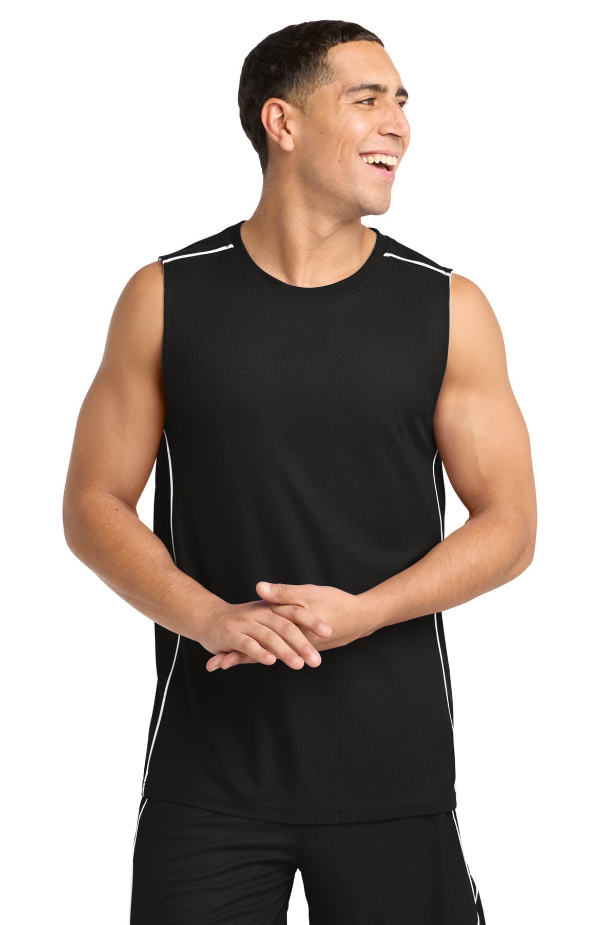 DISCONTINUED Sport-Tek PosiCharge Mesh Reversible Sleeveless Tee. T555