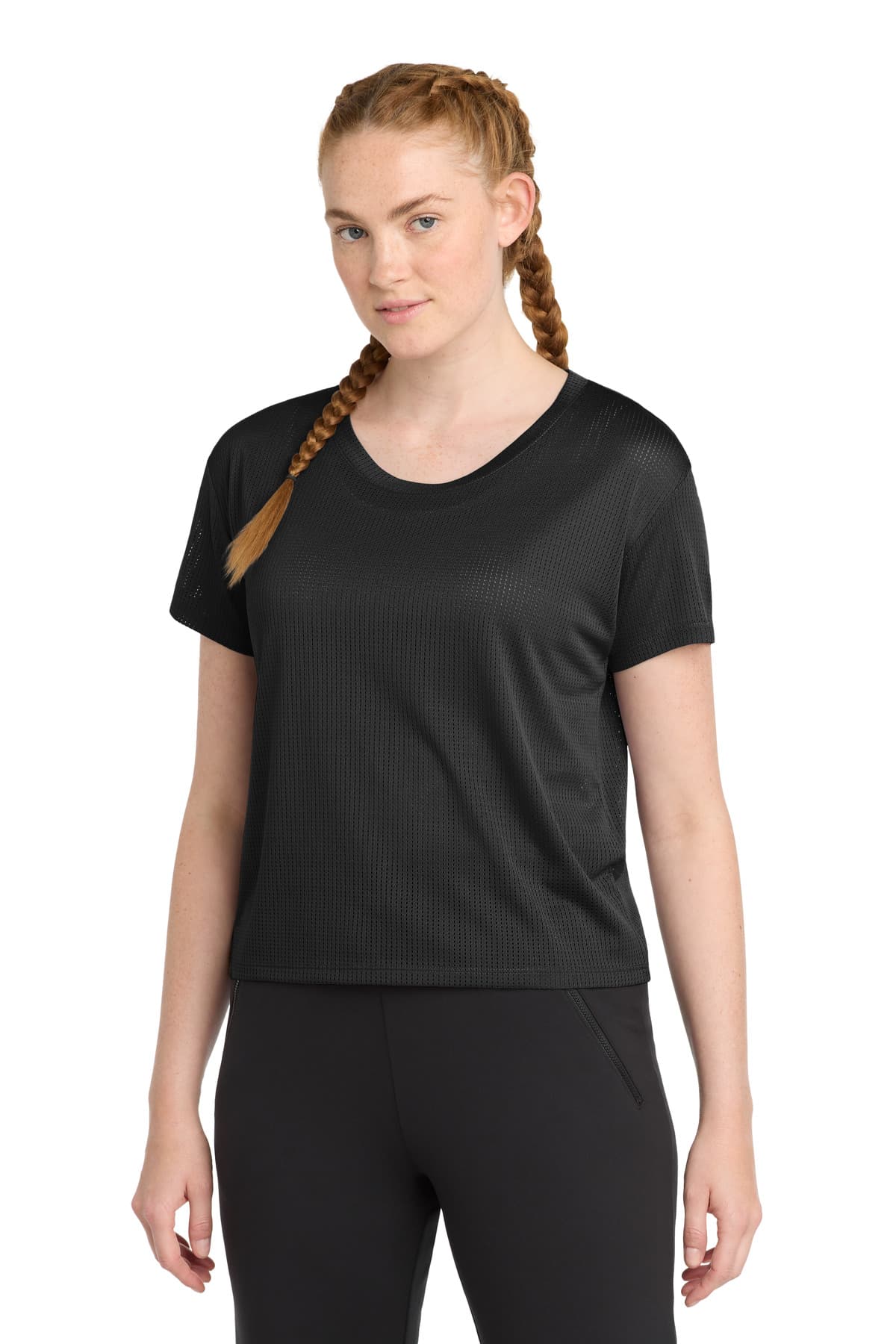 Sport-Tek  Women's PosiCharge  Draft Crop Tee. LST411