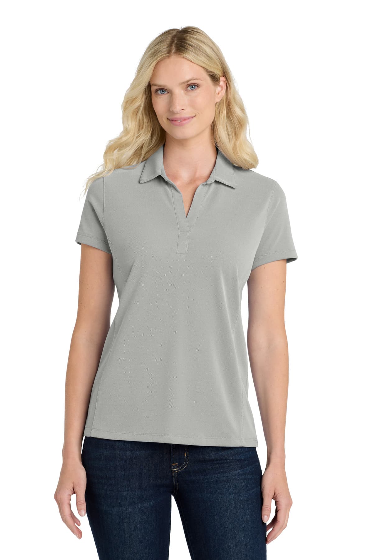 DISCONTINUED Port Authority  Women's Poly Oxford Pique Polo. LK582