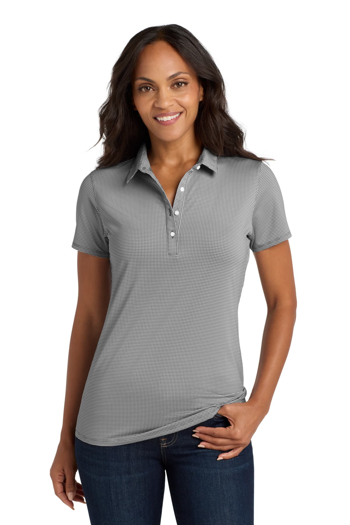 DISCONTINUED Port Authority  Women's Gingham Polo LK646