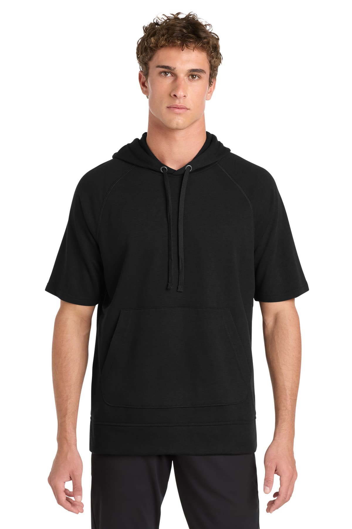 DISCONTINUED Sport-Tek  PosiCharge  Tri-Blend Wicking Fleece Short Sleeve Hooded Pullover ST297